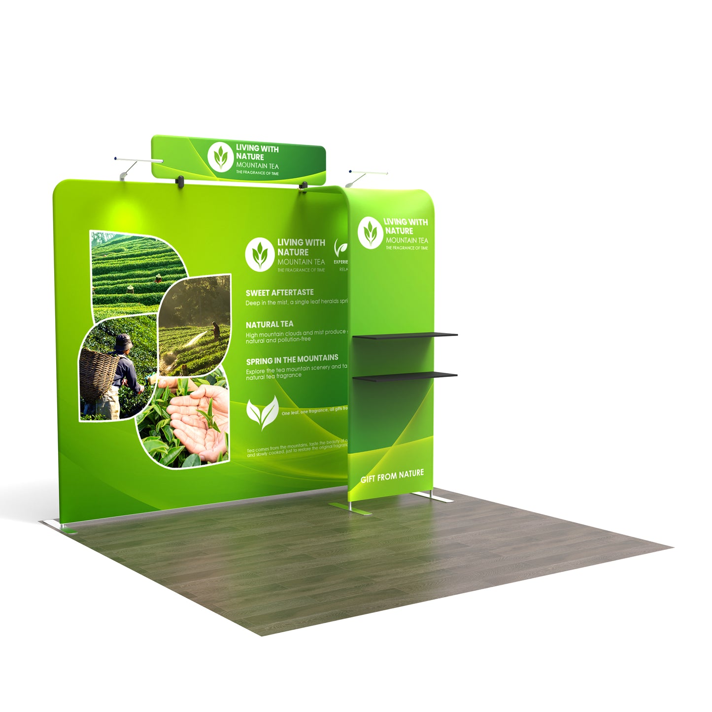 10x10 TenseFlex Flat Trade Show Booth - Pro
