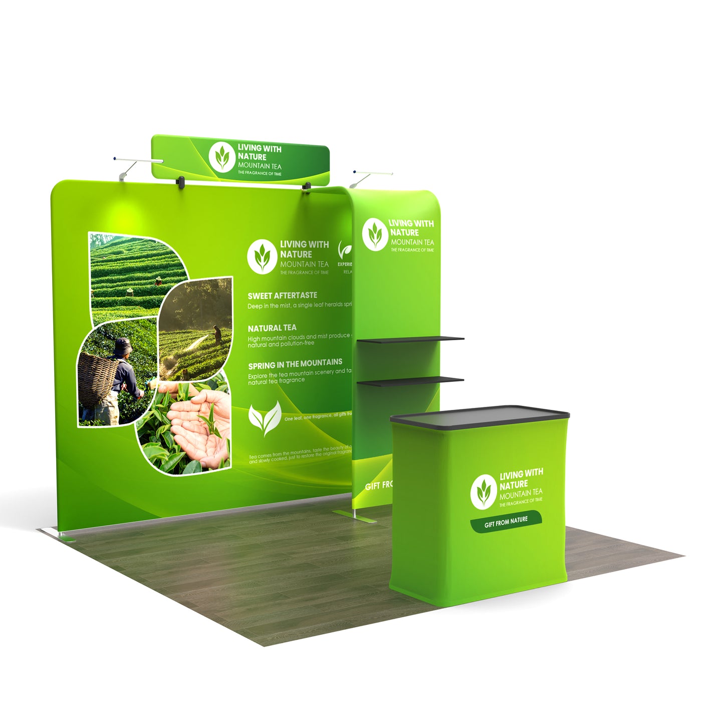 10x10 TenseFlex Flat Trade Show Booth - Pro