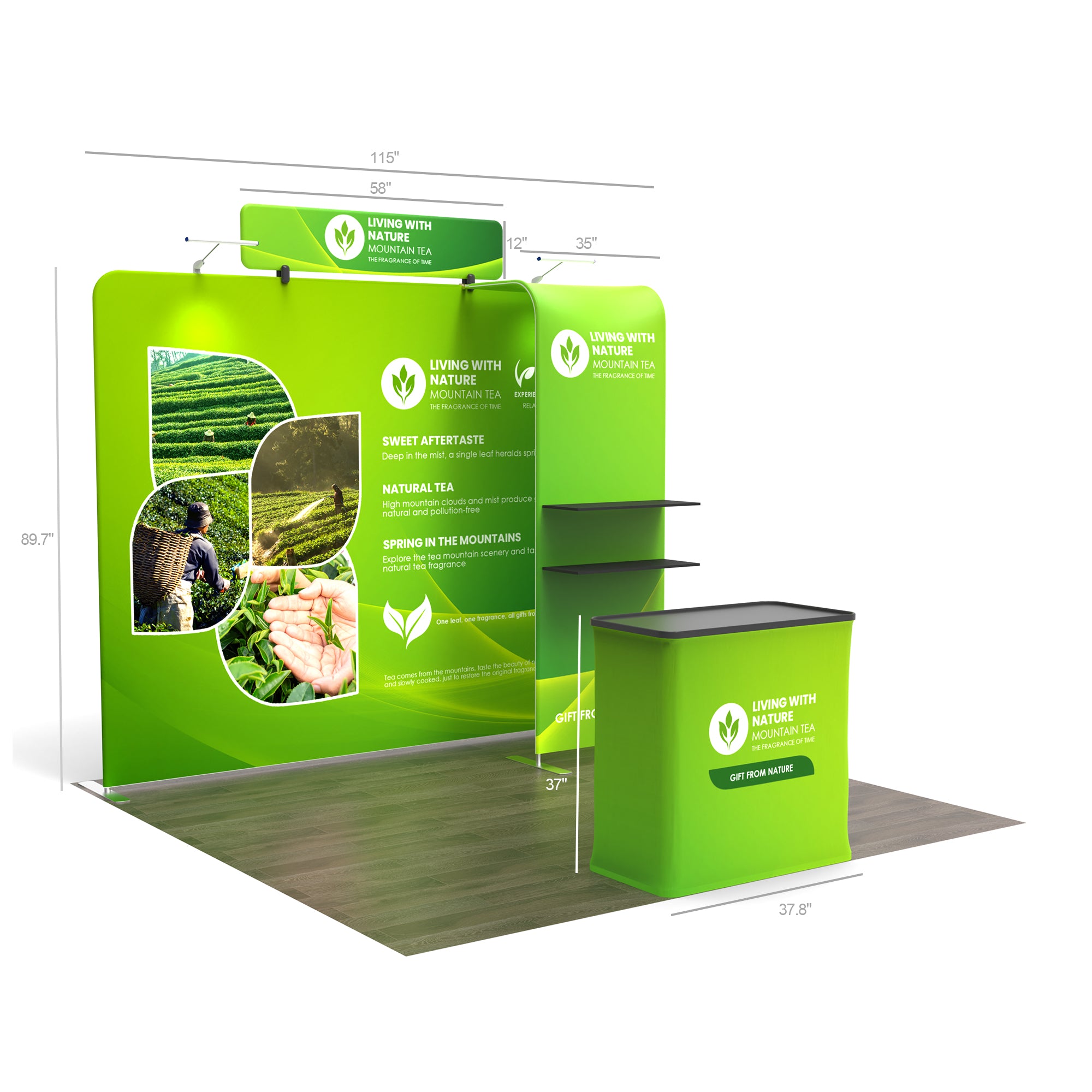 10x10 TenseFlex Flat Trade Show Booth - Pro