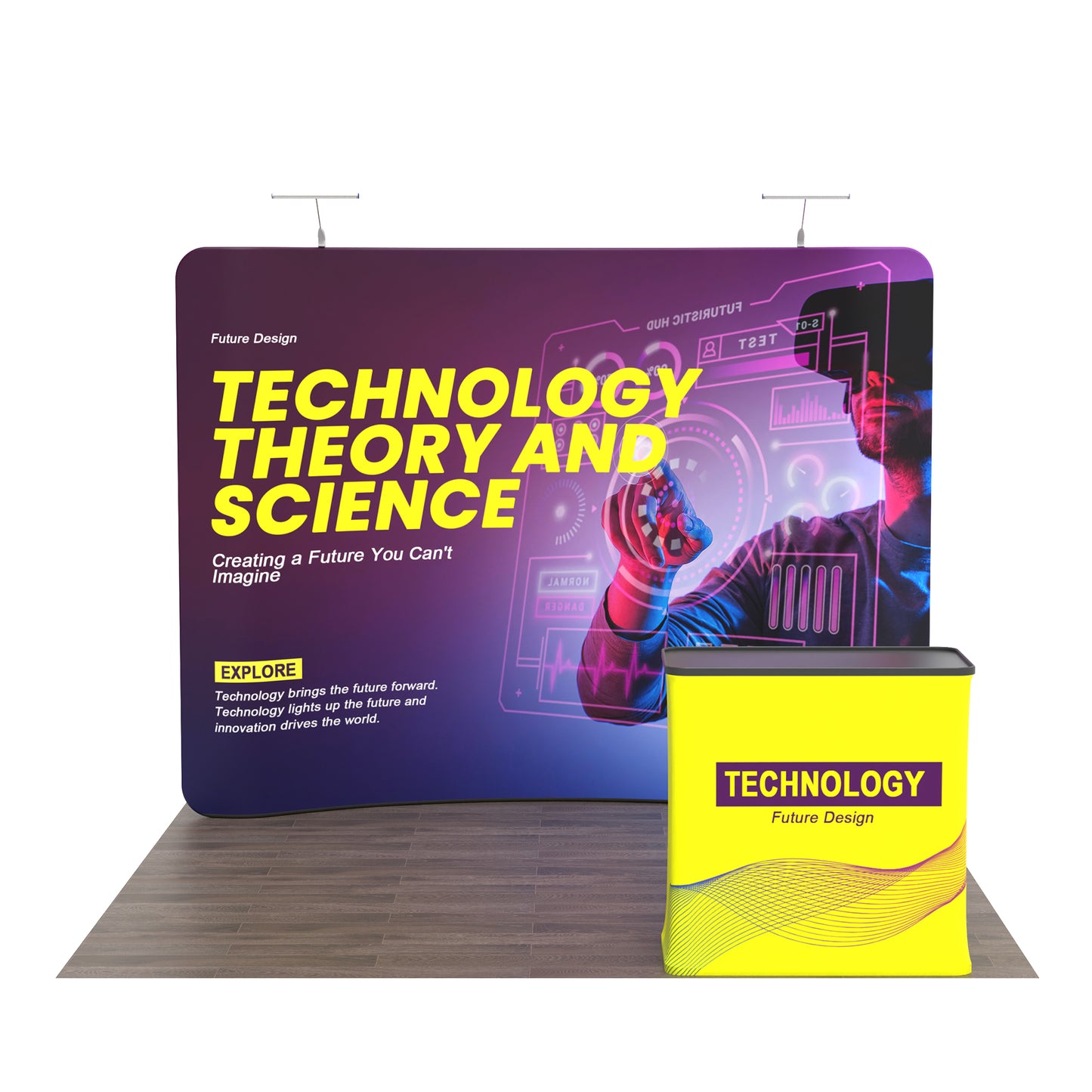 10x10 TenseFlex Trade Show Booth - Curved