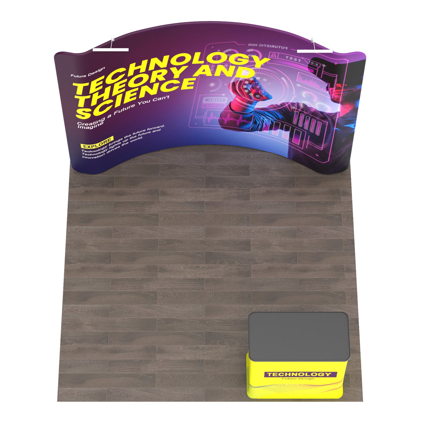 10x10 TenseFlex Trade Show Booth - Curved