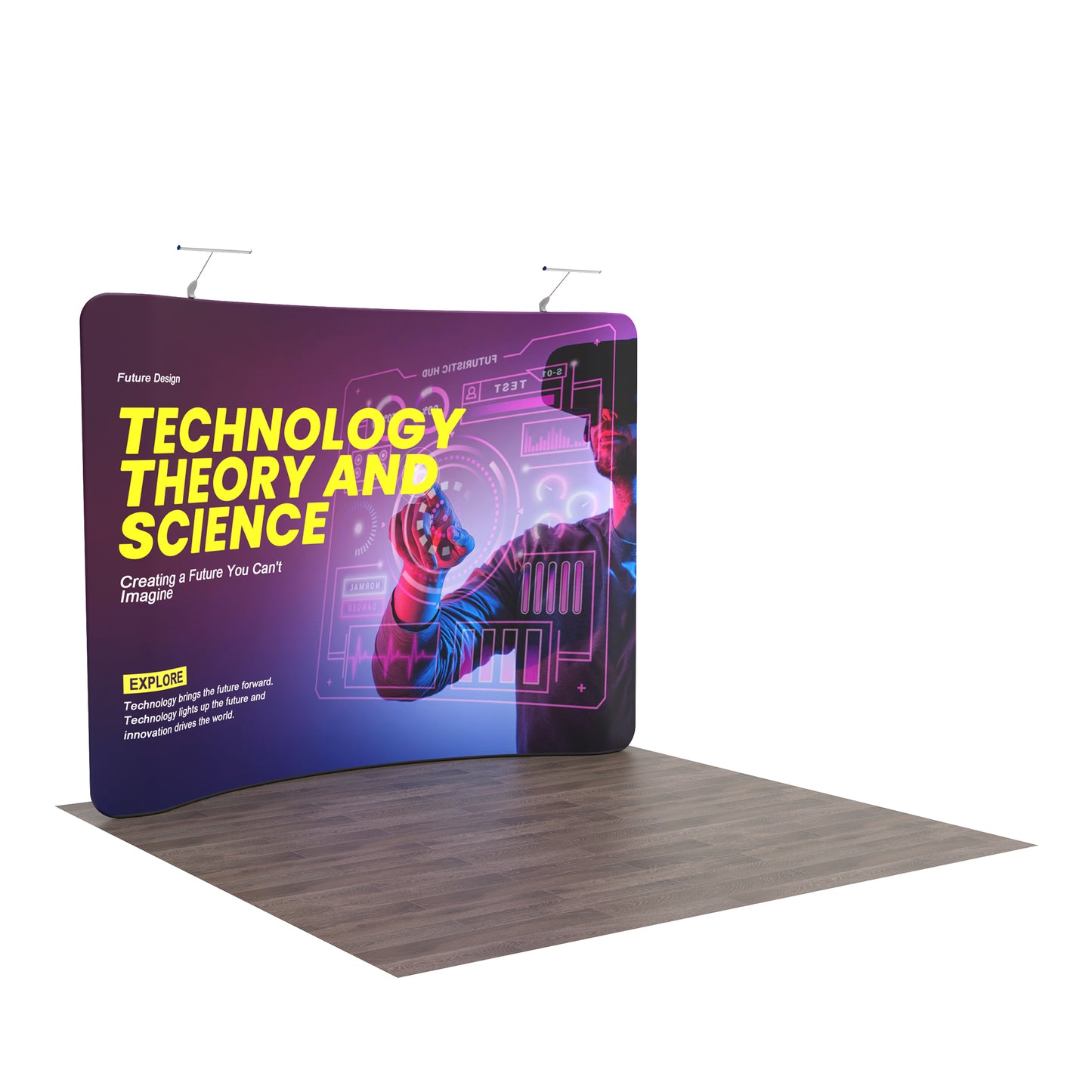 10x10 TenseFlex Trade Show Booth - Curved