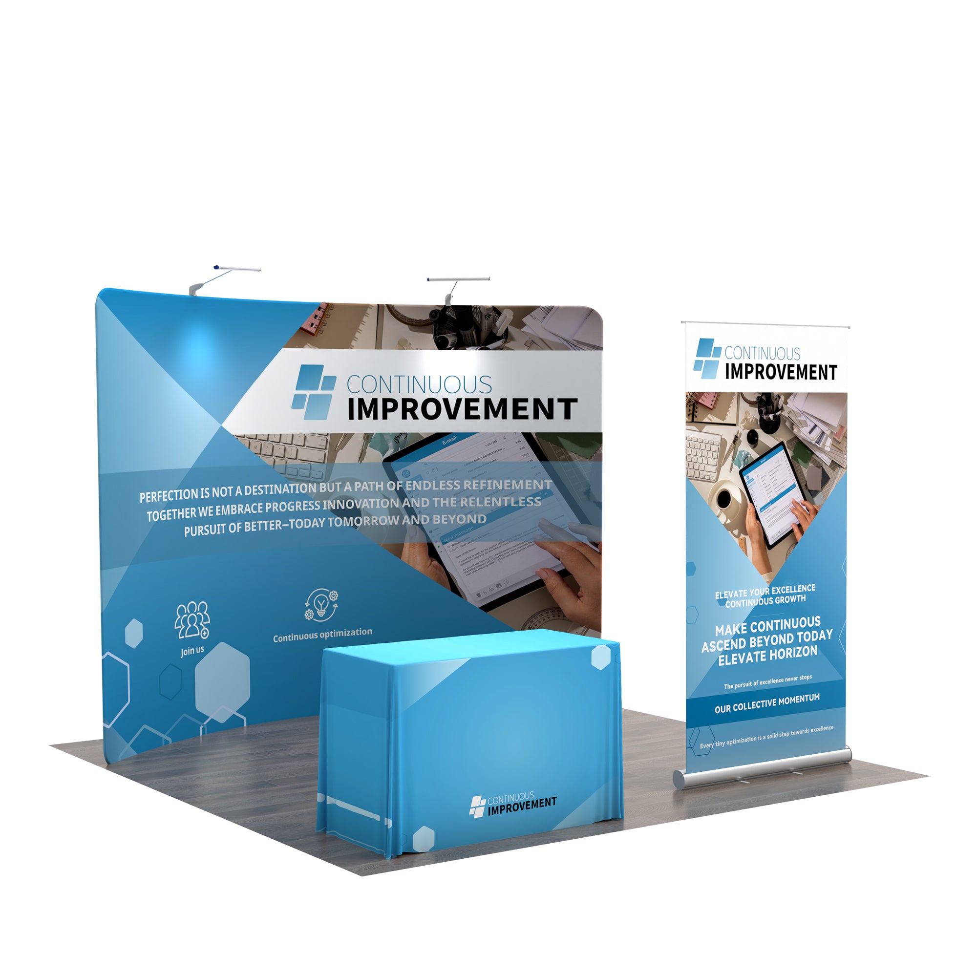 10x10 TenseFlex Trade Show Booth Kit B