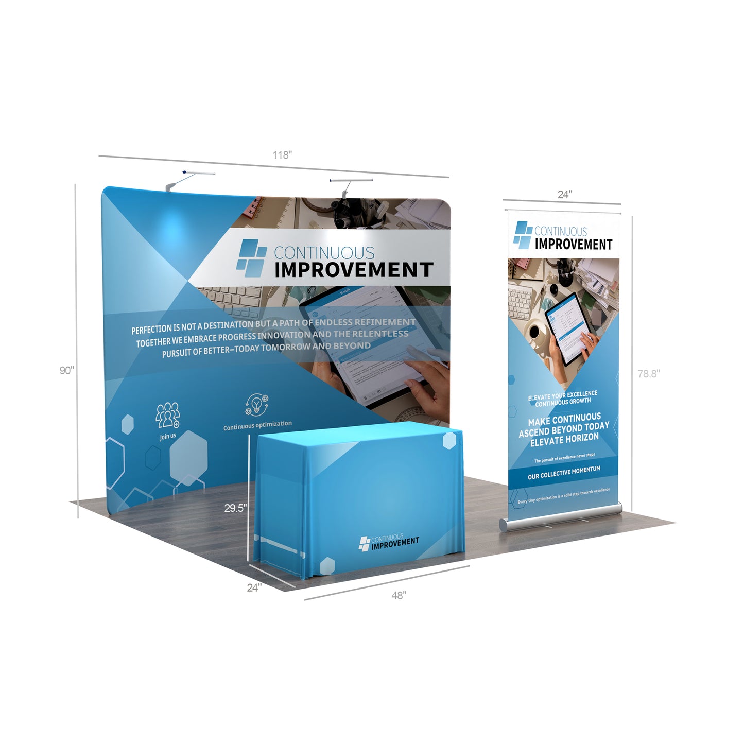 10x10 TenseFlex Trade Show Booth Kit B