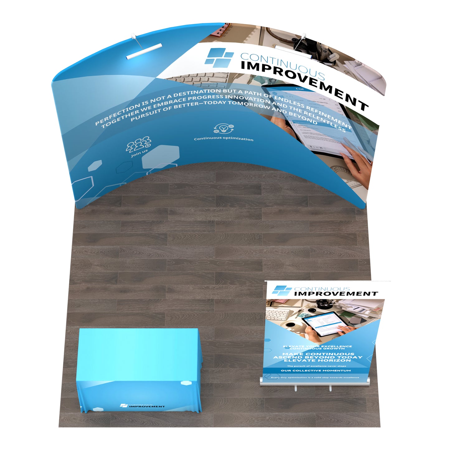 10x10 TenseFlex Trade Show Booth Kit B