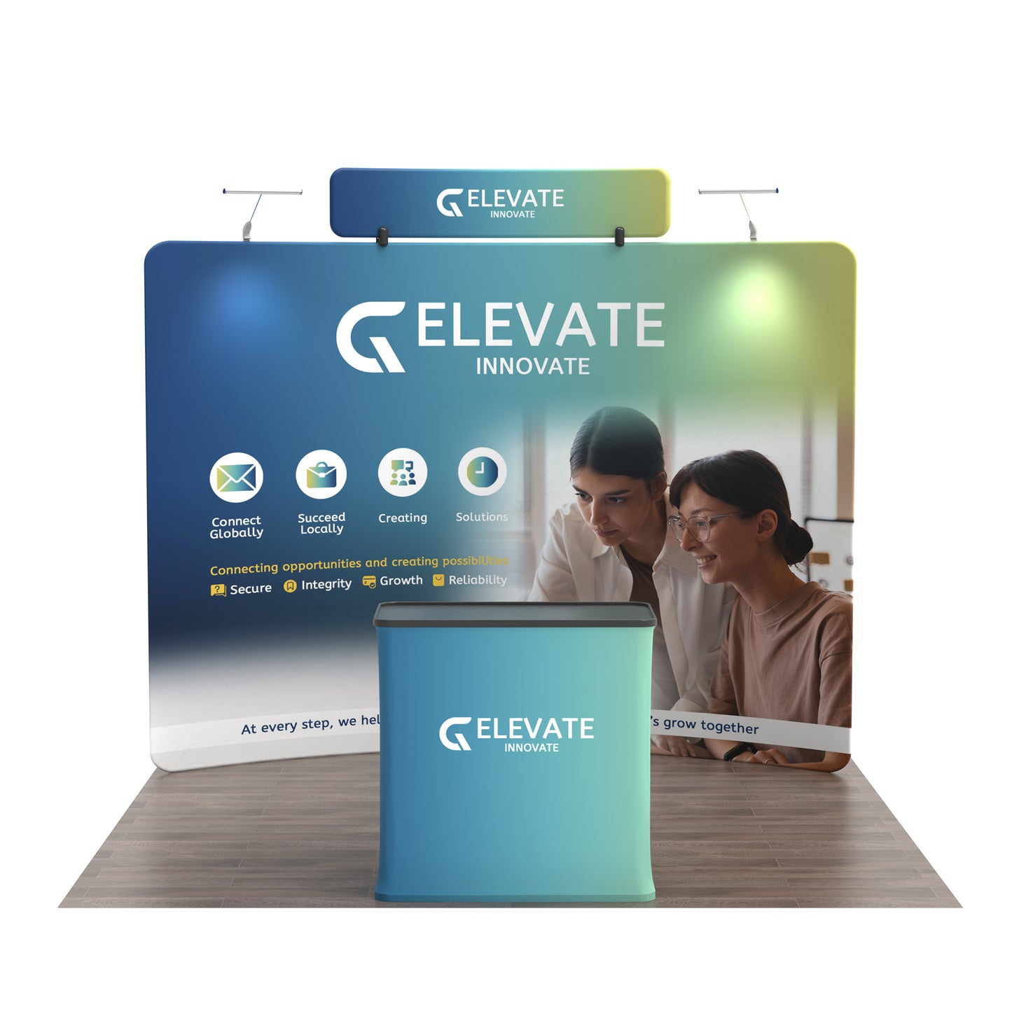 10x10 TenseFlex Curved Trade Show Displays - Header