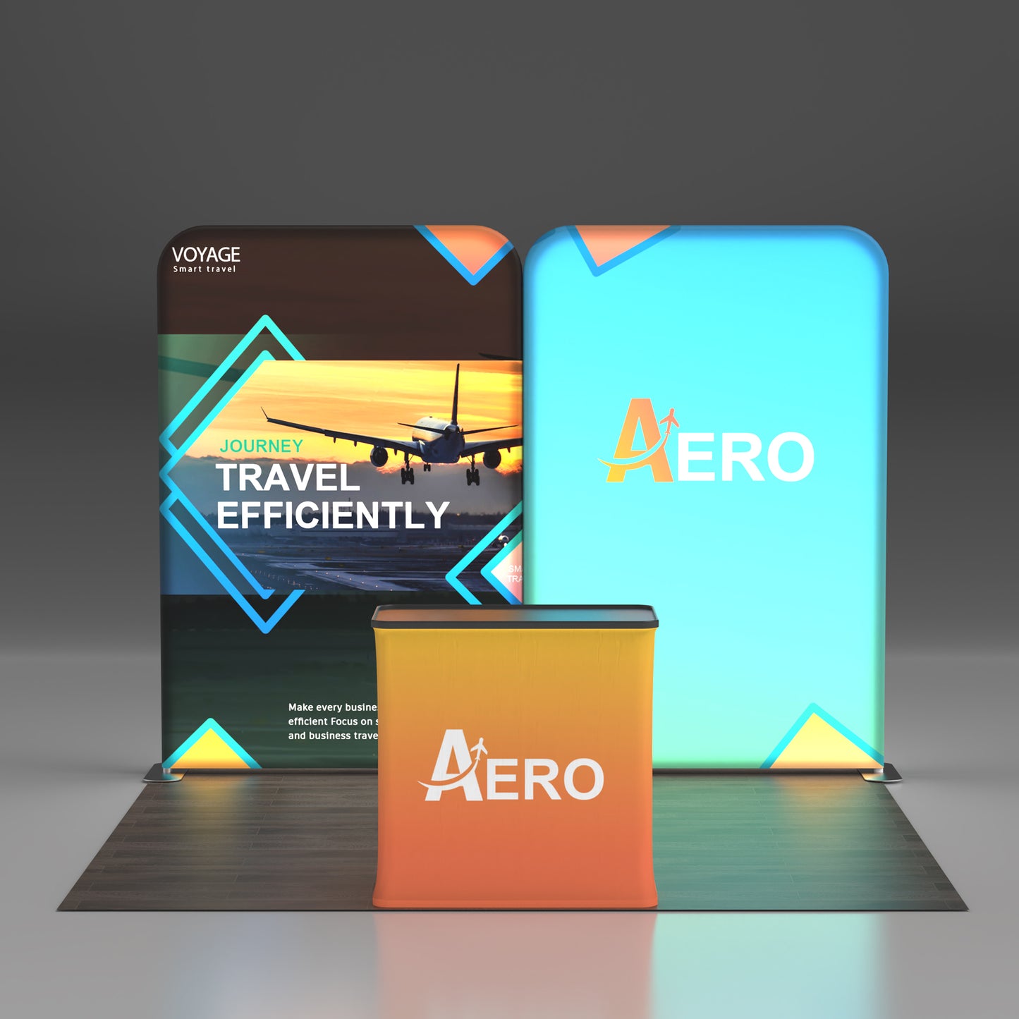 10x10 TenseLight Backlit Trade Show Booth A