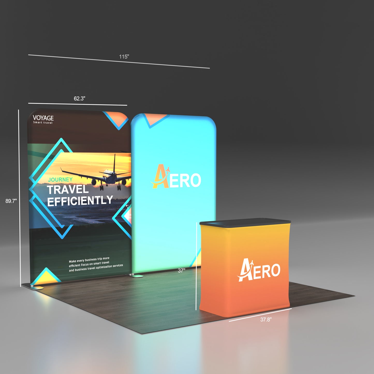 10x10 TenseLight Backlit Trade Show Booth A