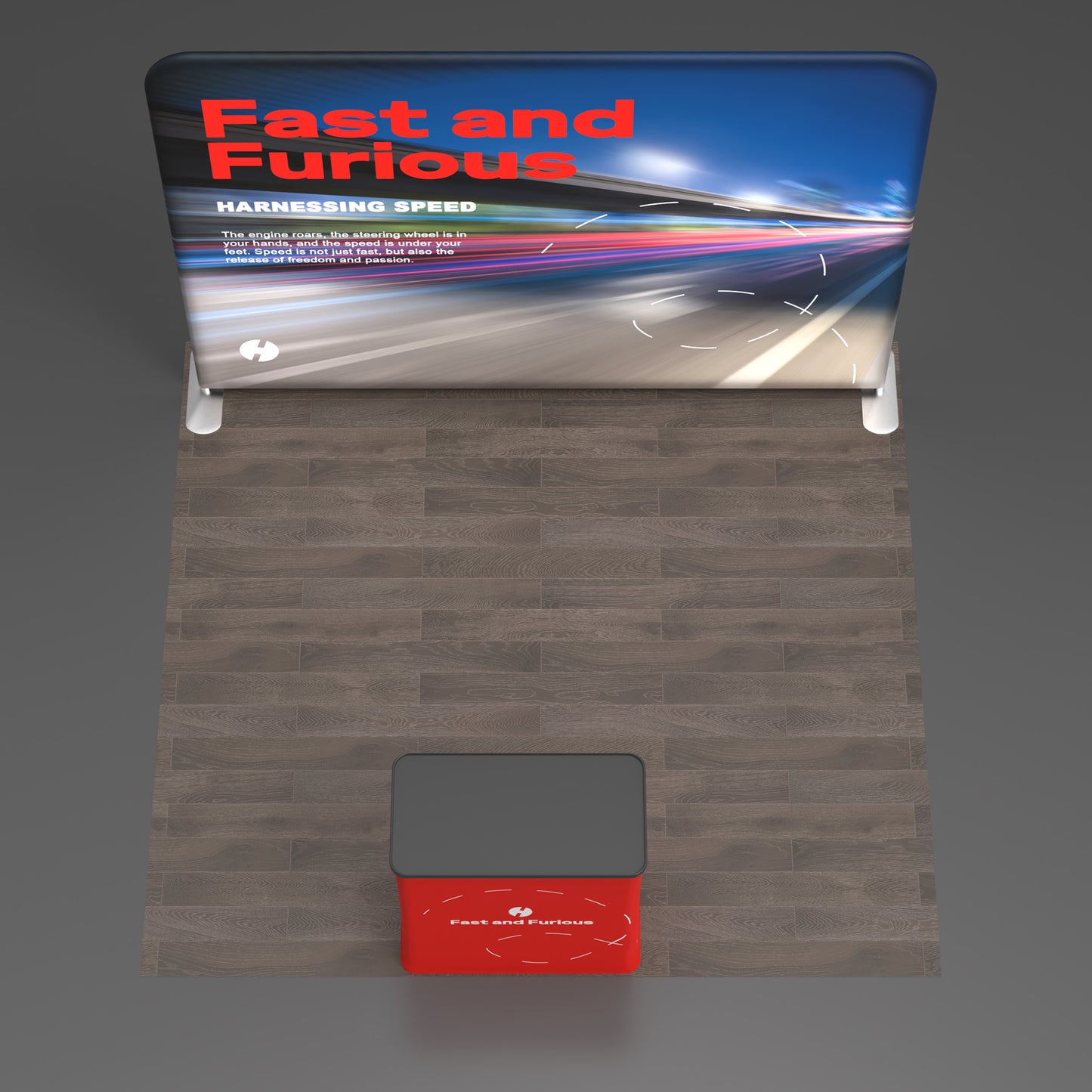 10x10 TenseLight Backlit Trade Show Booth - Flat
