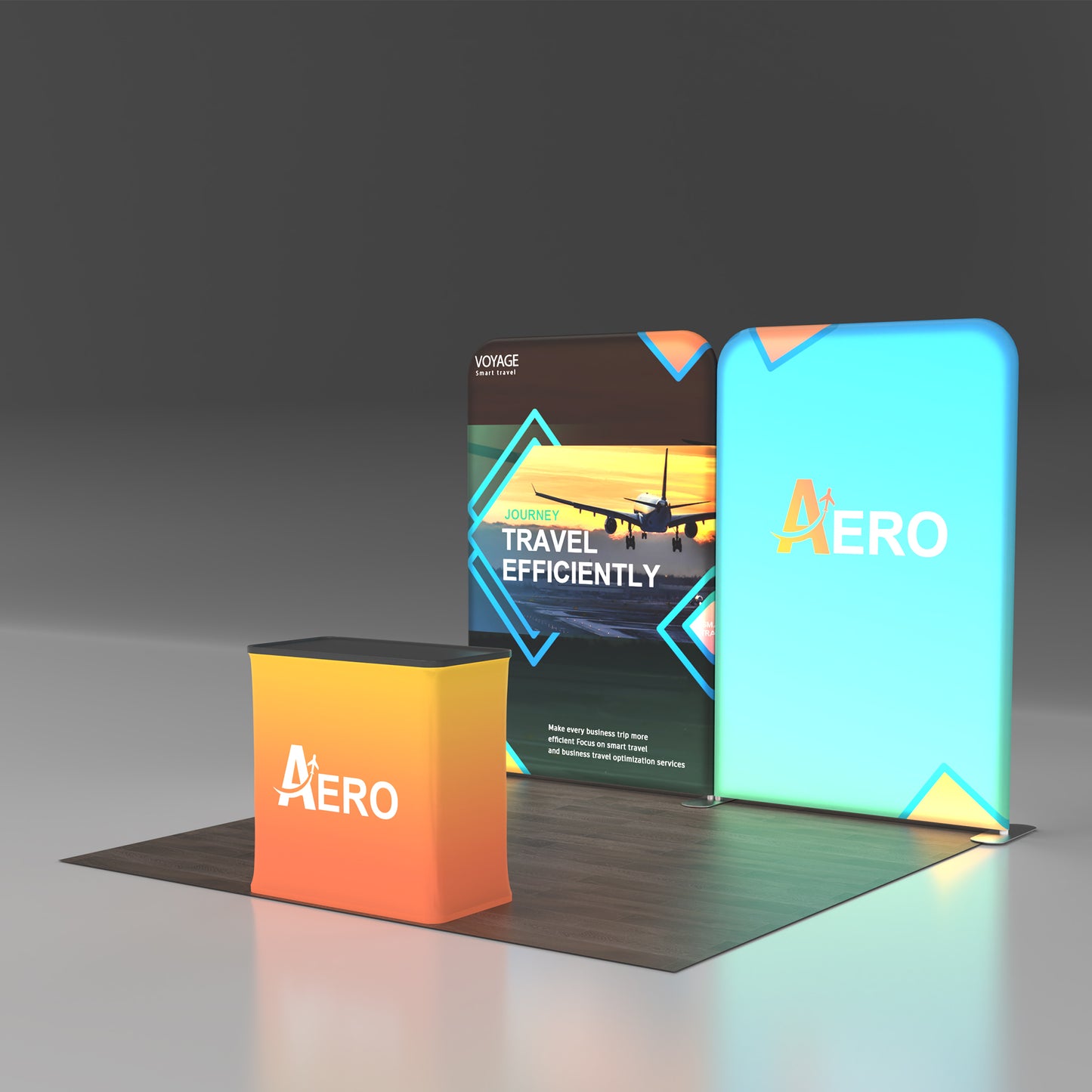 10x10 TenseLight Backlit Trade Show Booth A