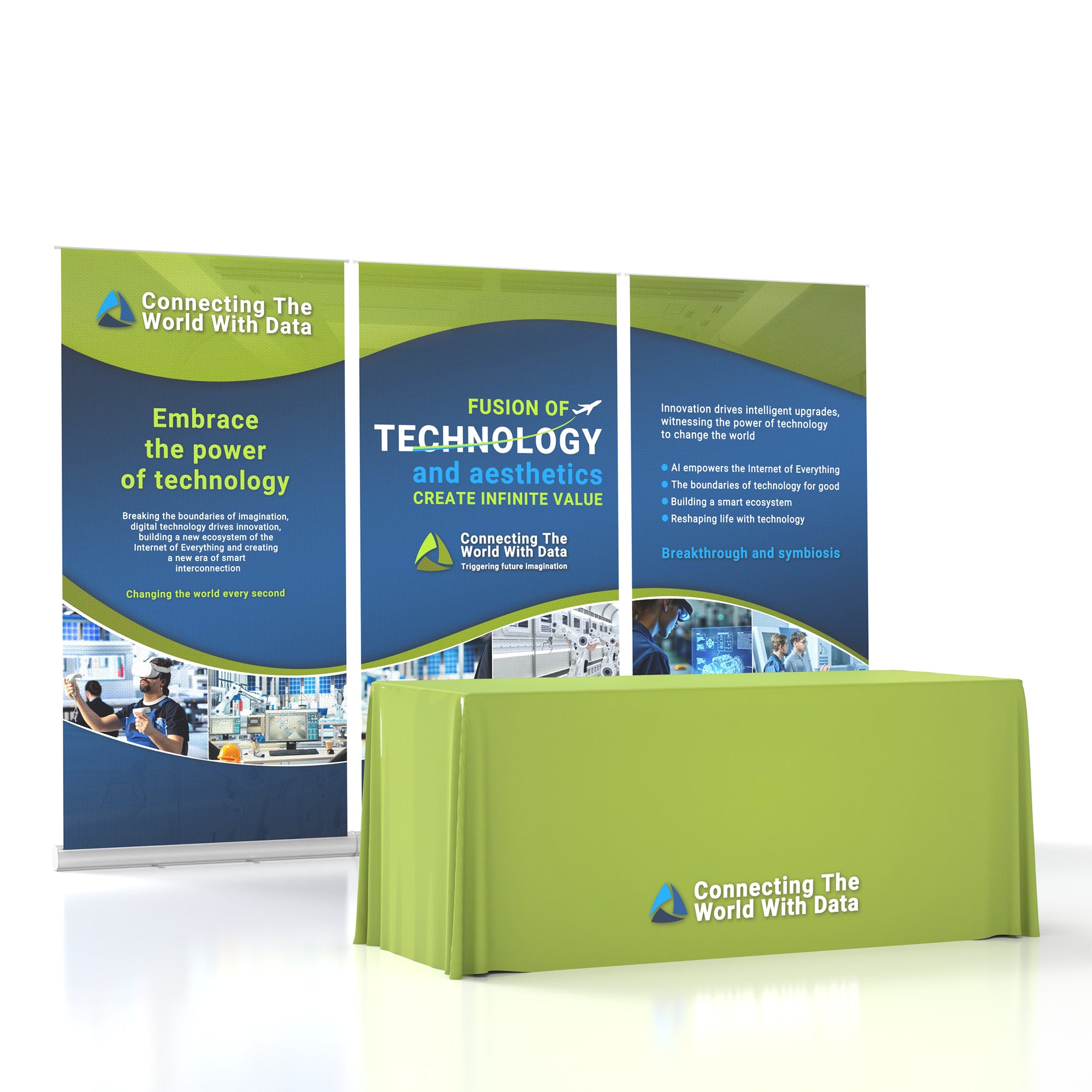 10x10 Trade Show Booth Kit - Banner Stands Wall