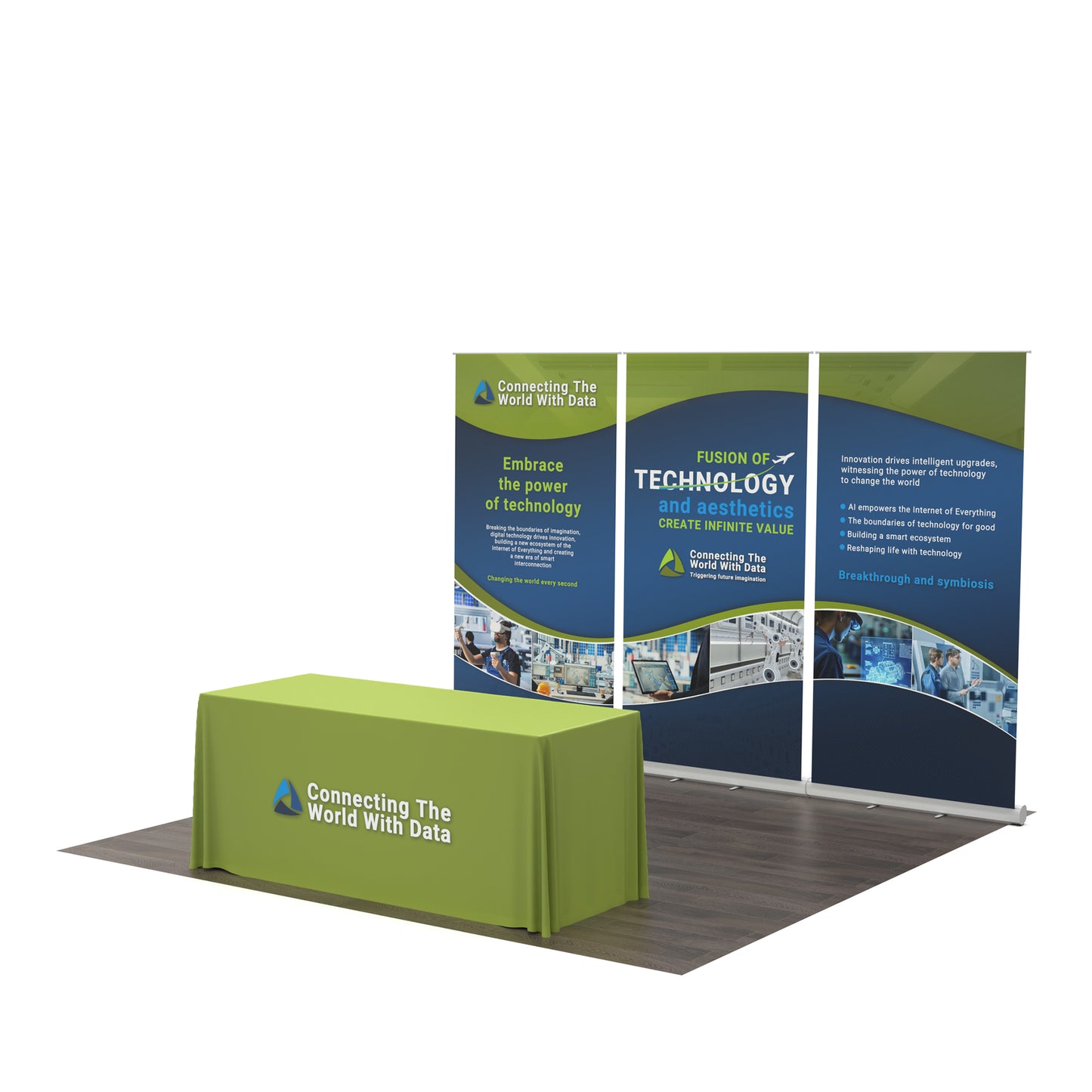10x10 Trade Show Booth Kit - Banner Stands Wall