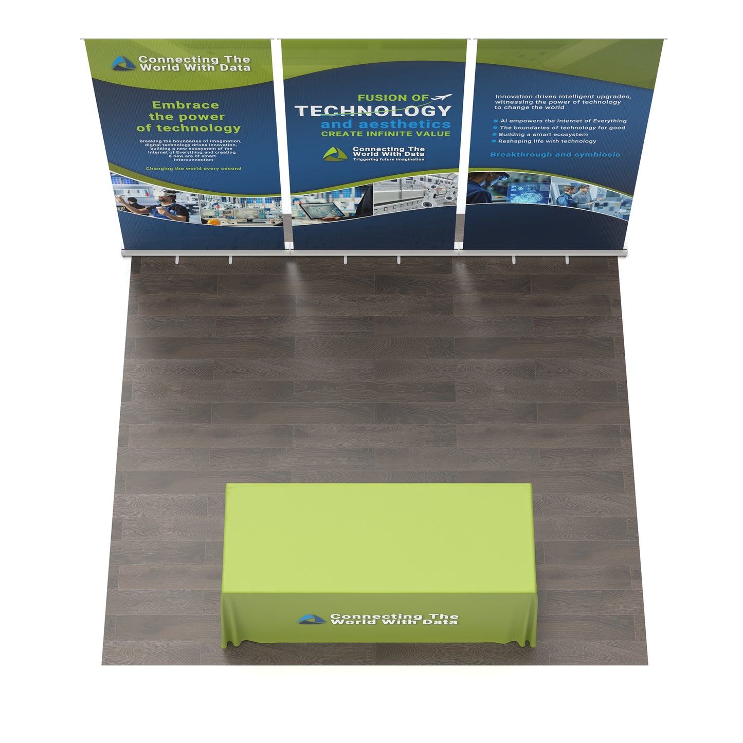 10x10 Trade Show Booth Kit - Banner Stands Wall