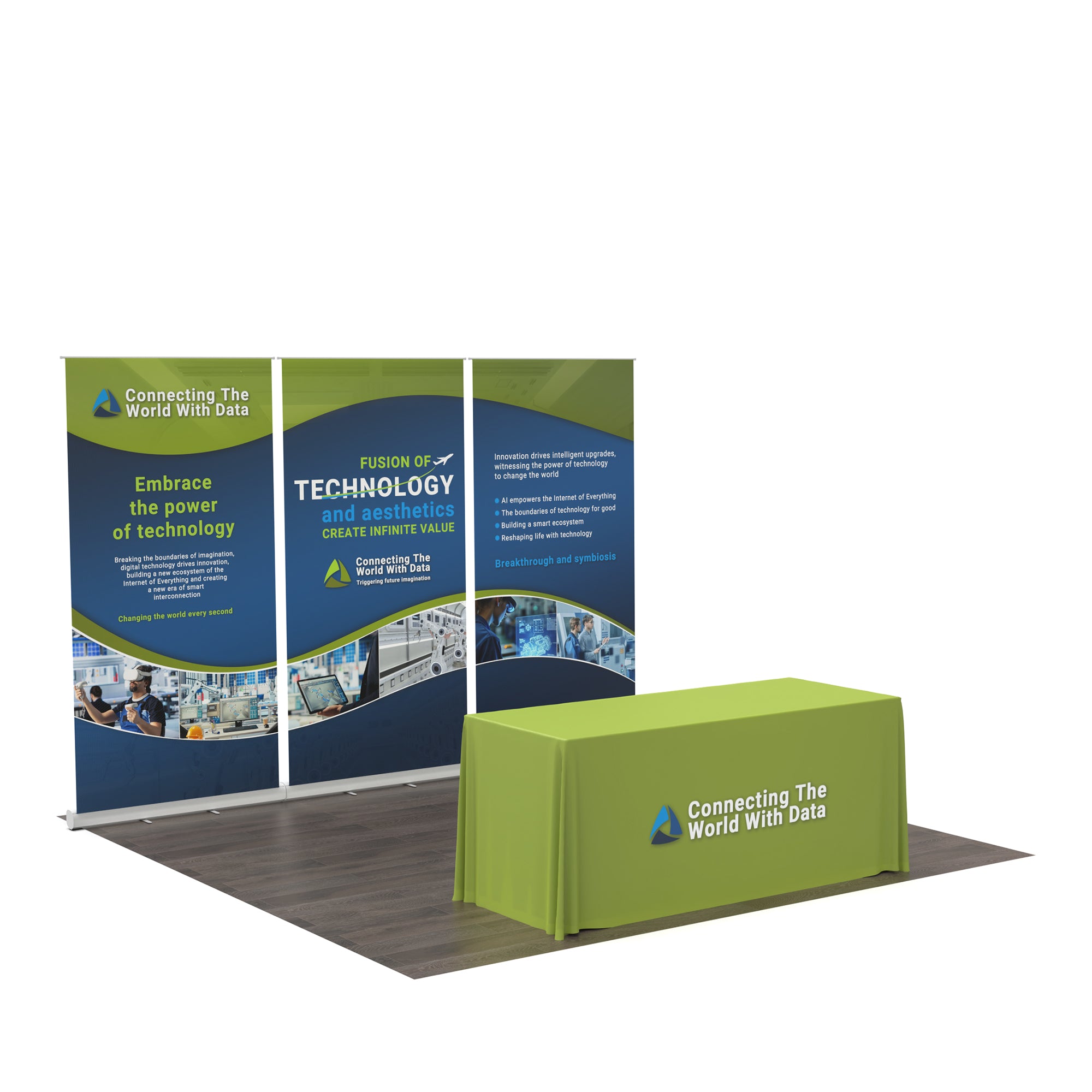 10x10 Trade Show Booth Kit - Banner Stands Wall