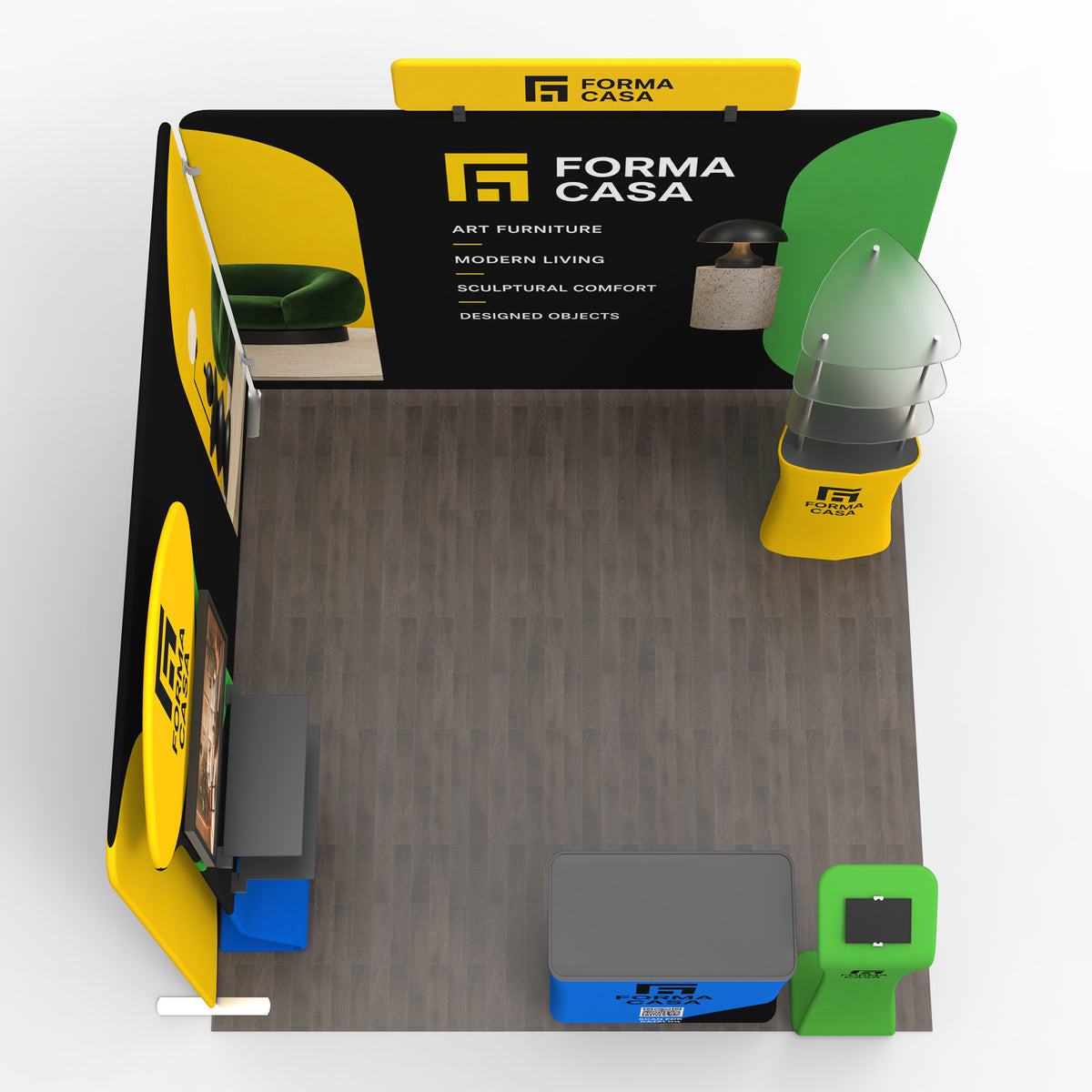 10x10 Media-Ready™ Corner Trade Show Booth Display