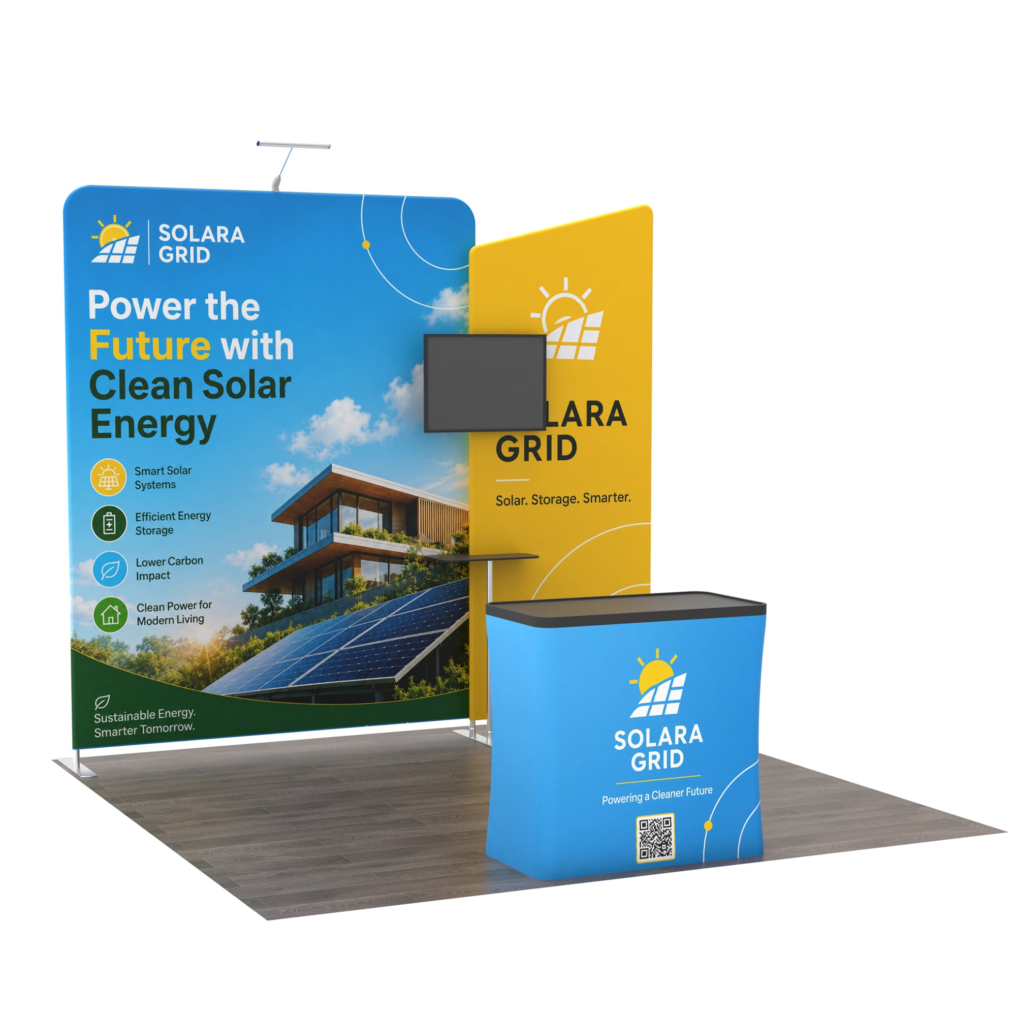 10x10 Media-Ready™ Modular Trade Show Booth Display D - QuickShowDisplay