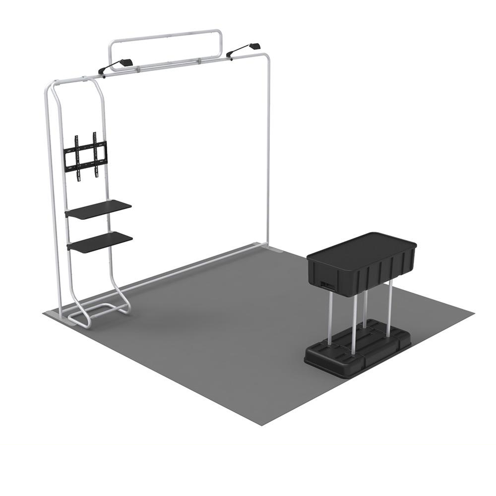 10x10 TenseFlex Media Flat Trade Show Booth - Waterfall