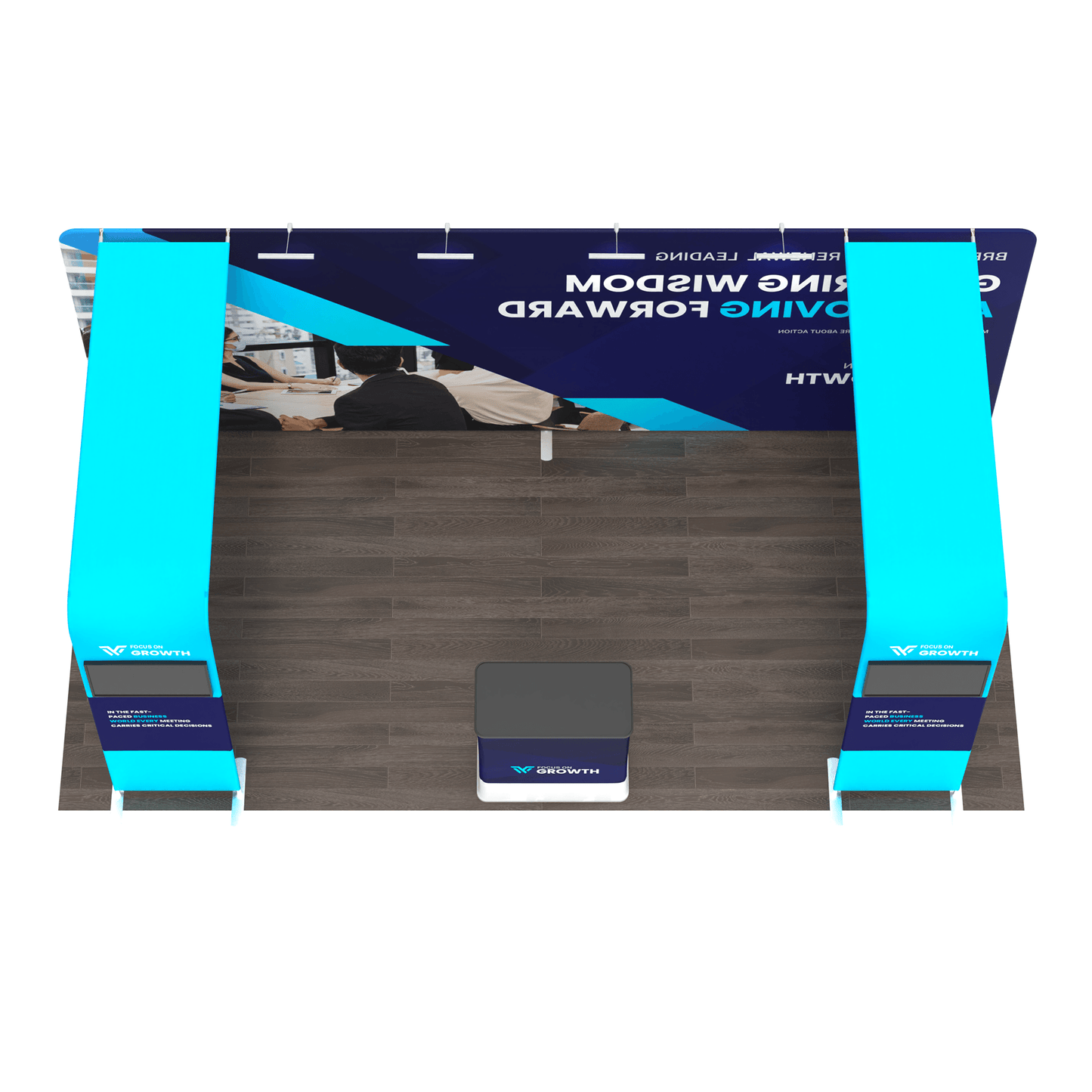 10x20 TenseFlex Media Trade Show Booth - Double Bridge