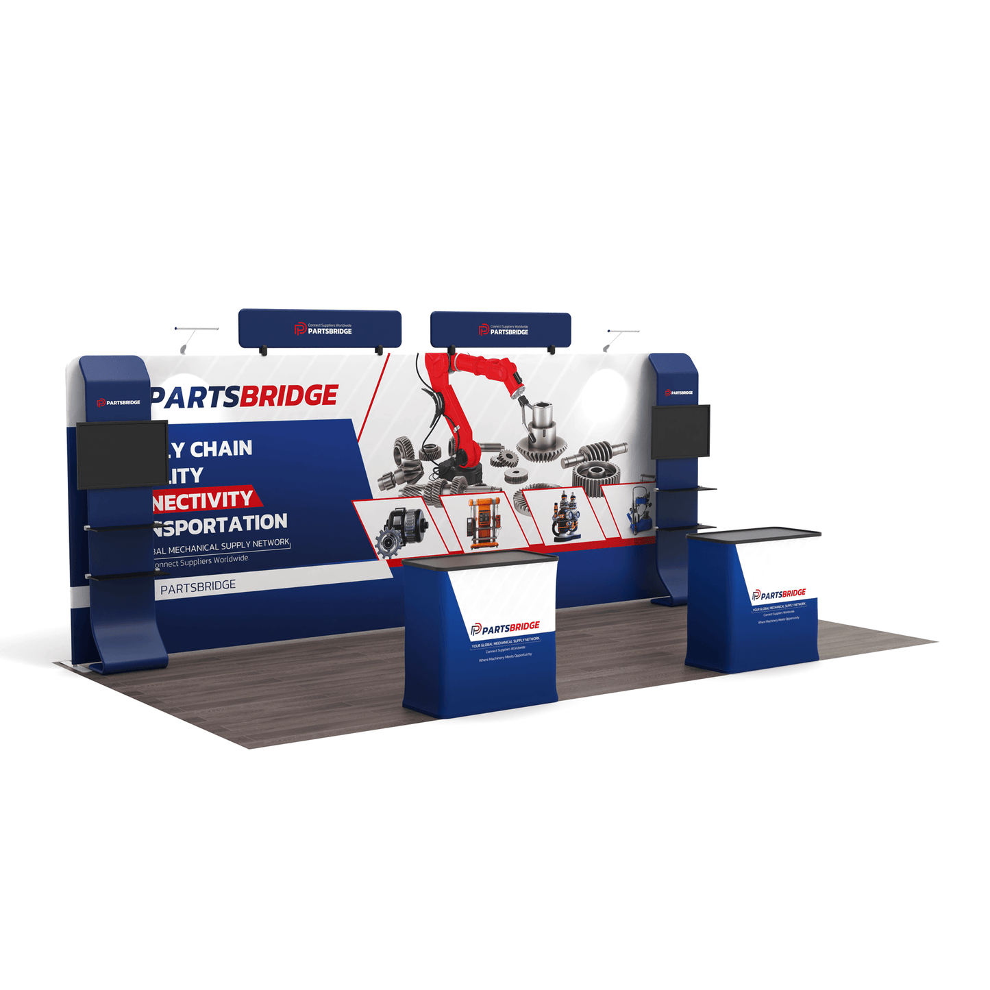 10x20 TenseFlex Media Trade Show Booth - Mega MAX