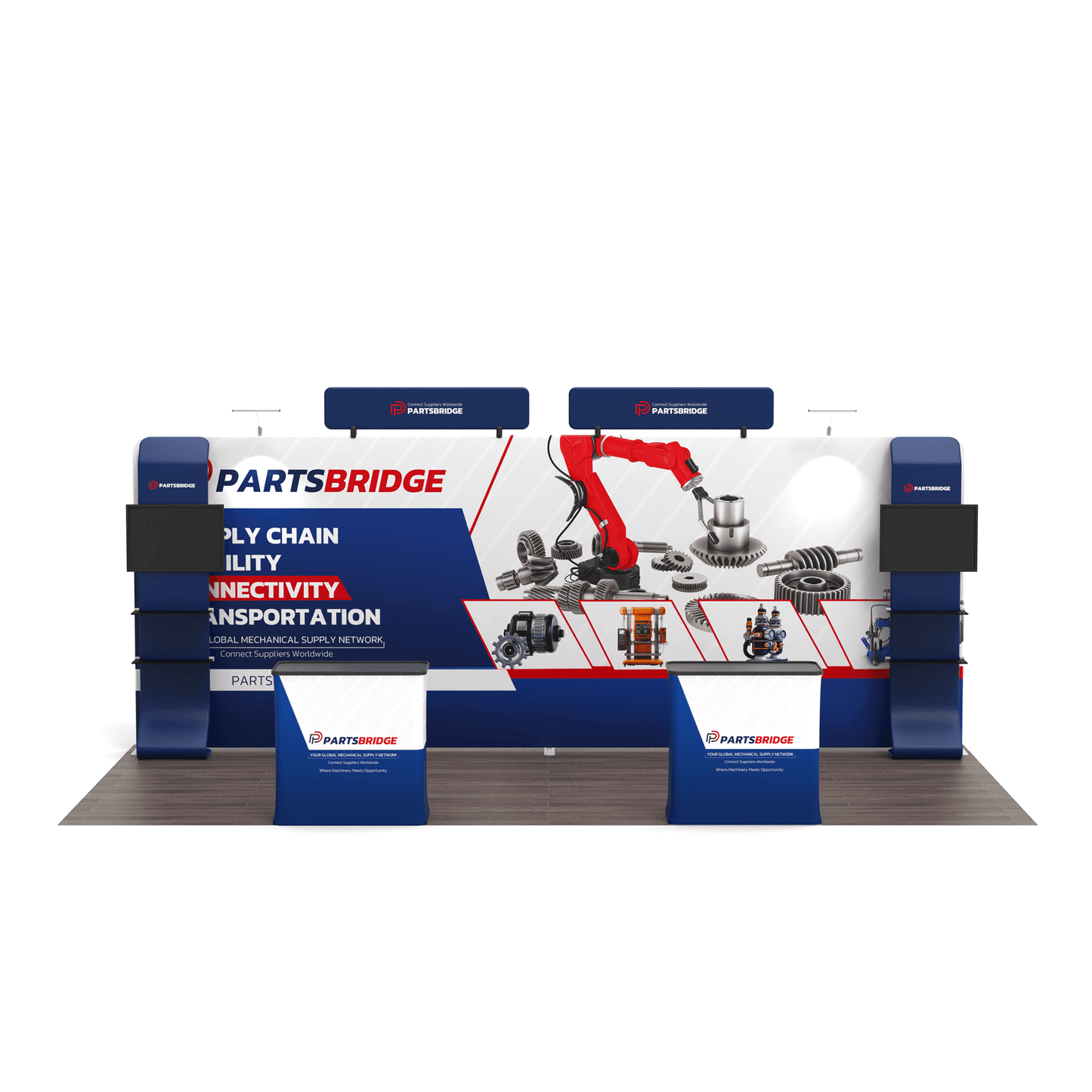 10x20 TenseFlex Media Trade Show Booth - Mega MAX