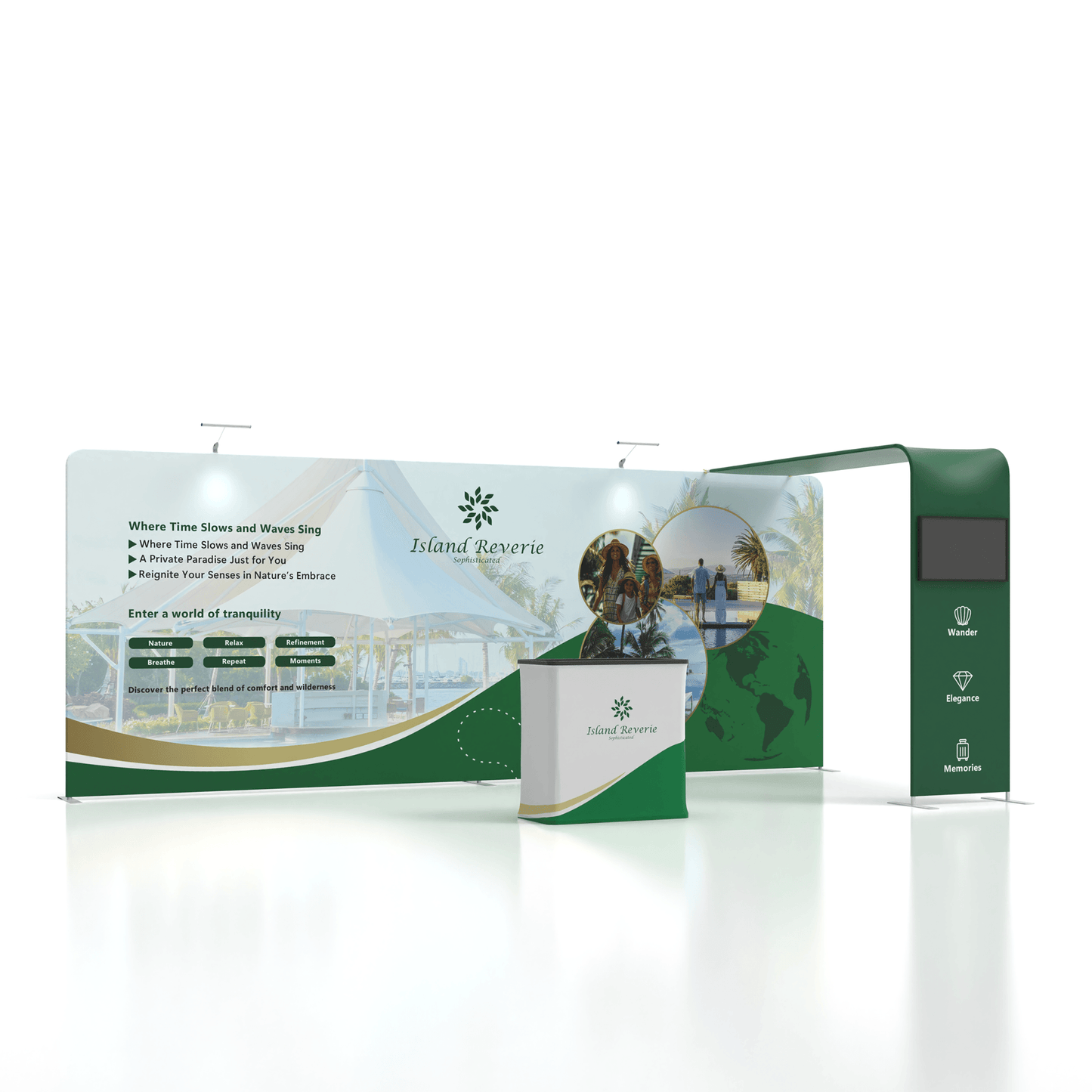 10x20 TenseFlex Media Trade Show Booth - Bridge