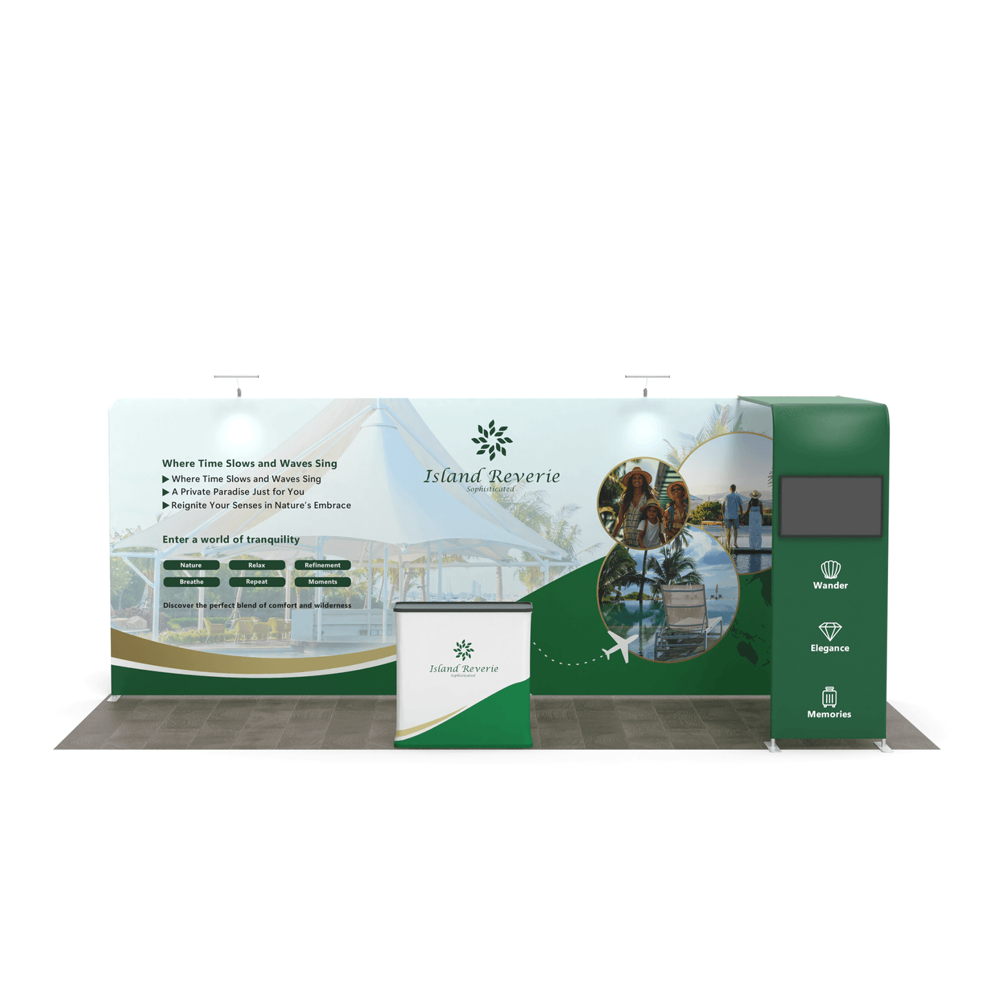 10x20 TenseFlex Media Trade Show Booth - Bridge