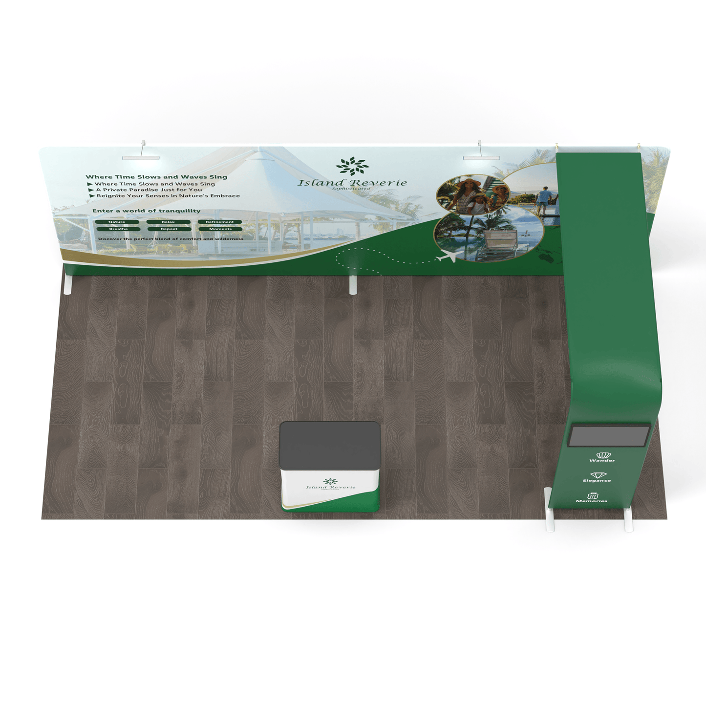 10x20 TenseFlex Media Trade Show Booth - Bridge