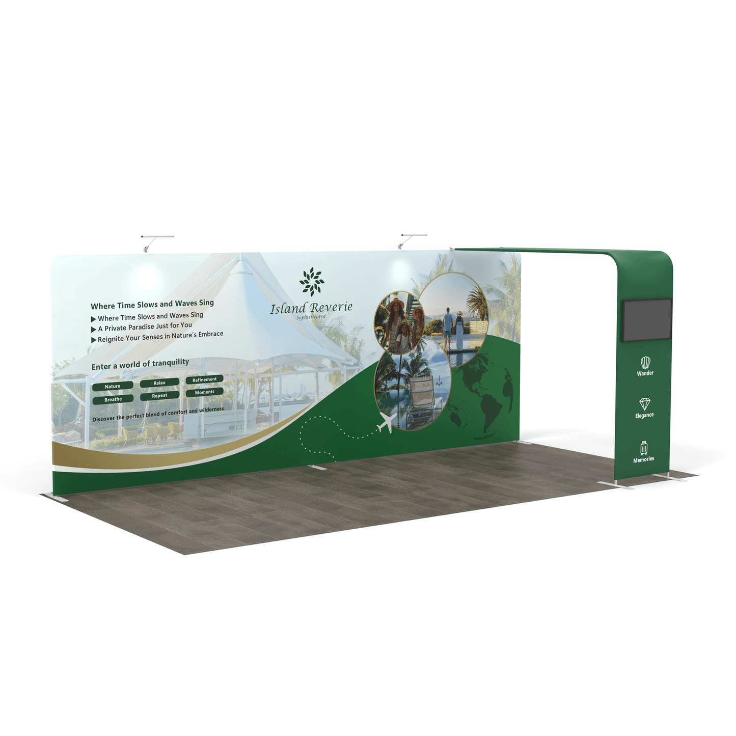 10x20 TenseFlex Media Trade Show Booth - Bridge