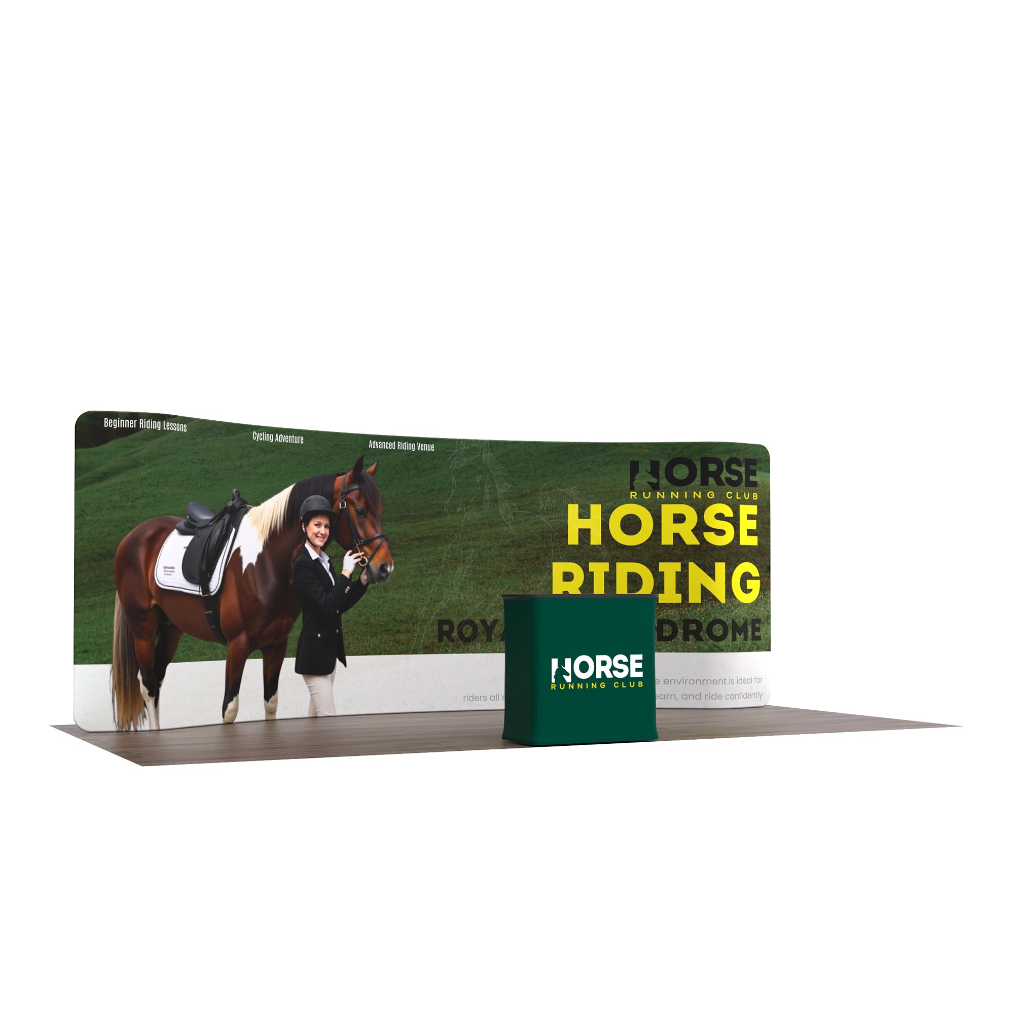 10x20 TenseFlex Trade Show Booth - Curved - QuickShowDisplay