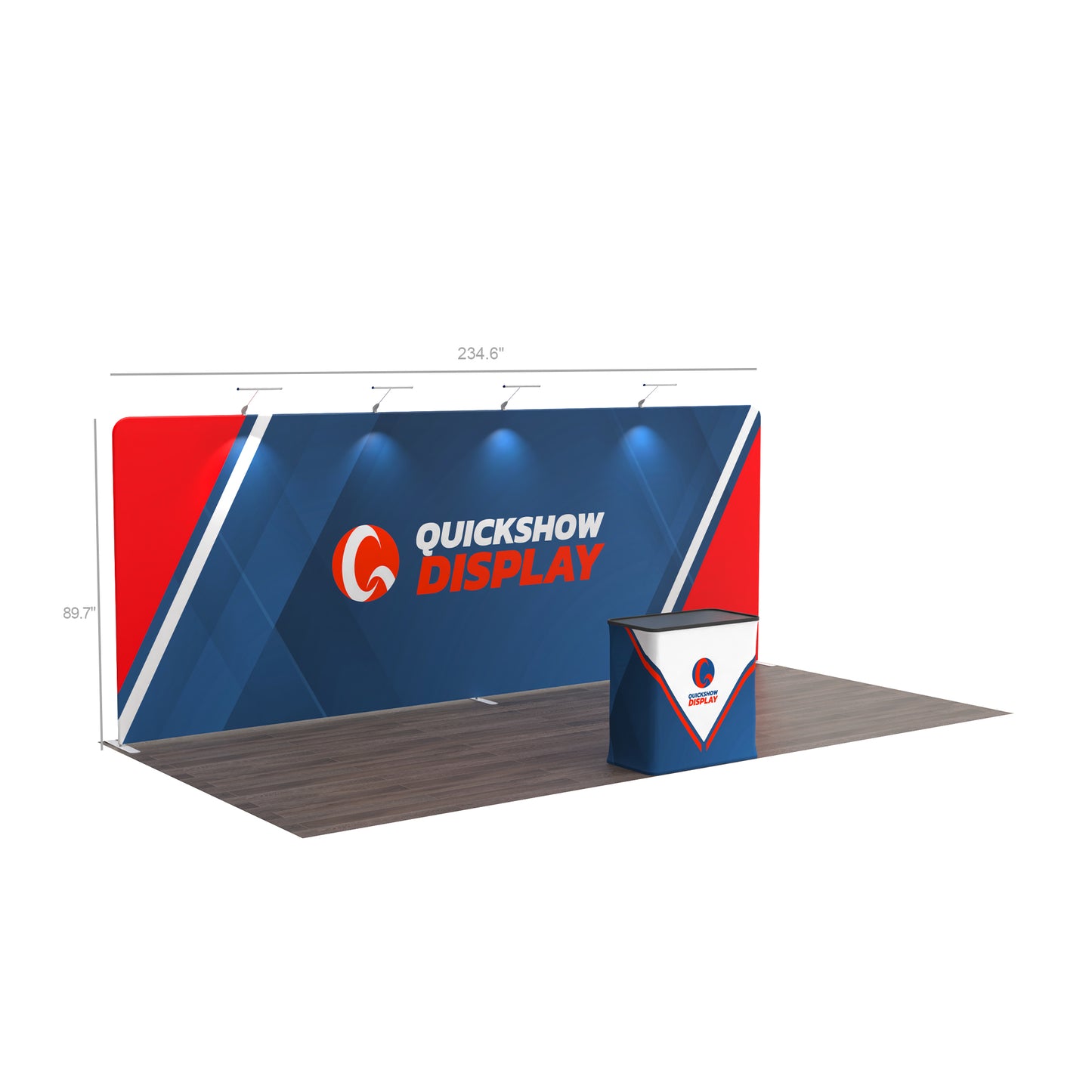 10x20 TenseFlex Trade Show Booth - Flat