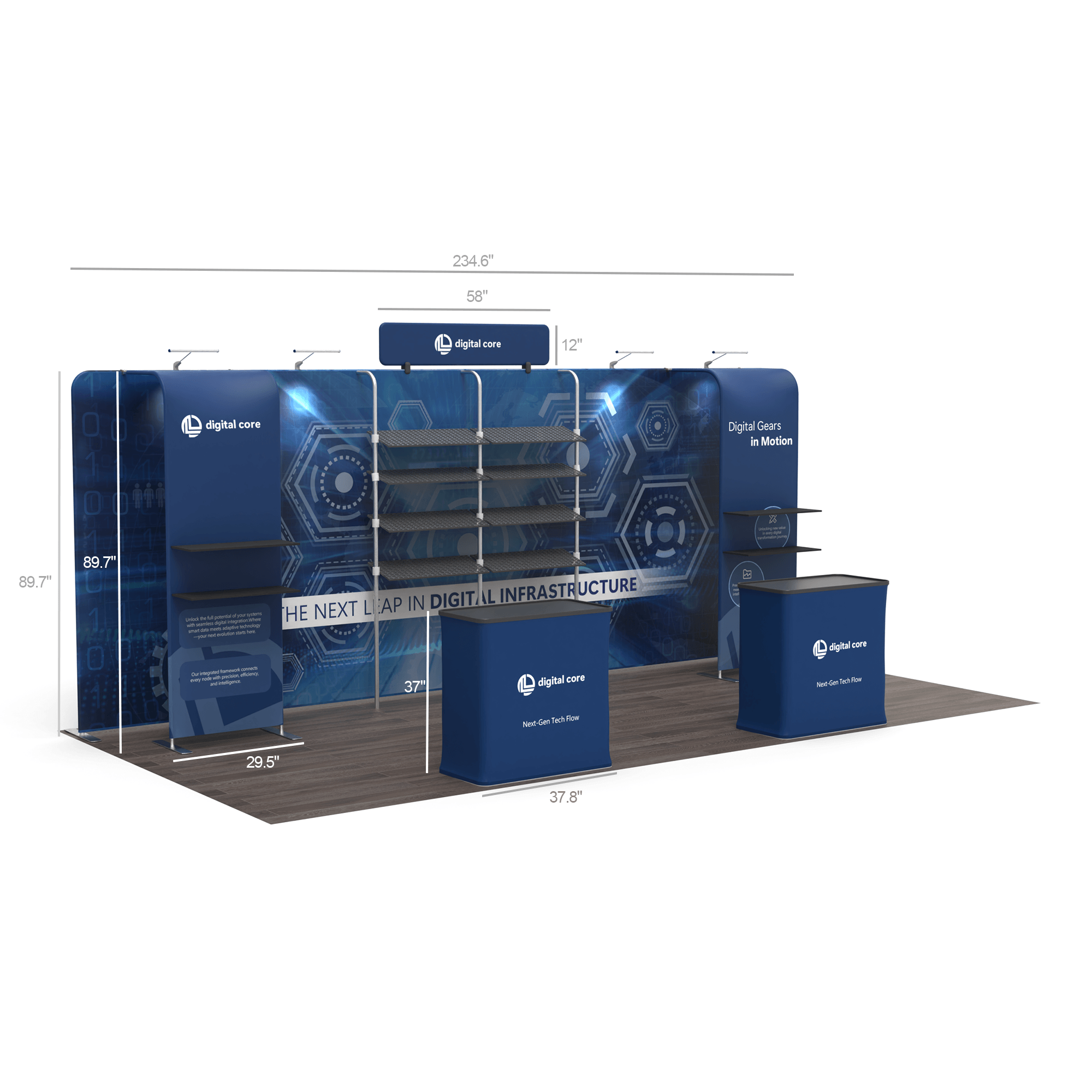 10x20 TenseFlex Trade Show Booth - Pro Max - QuickShowDisplay