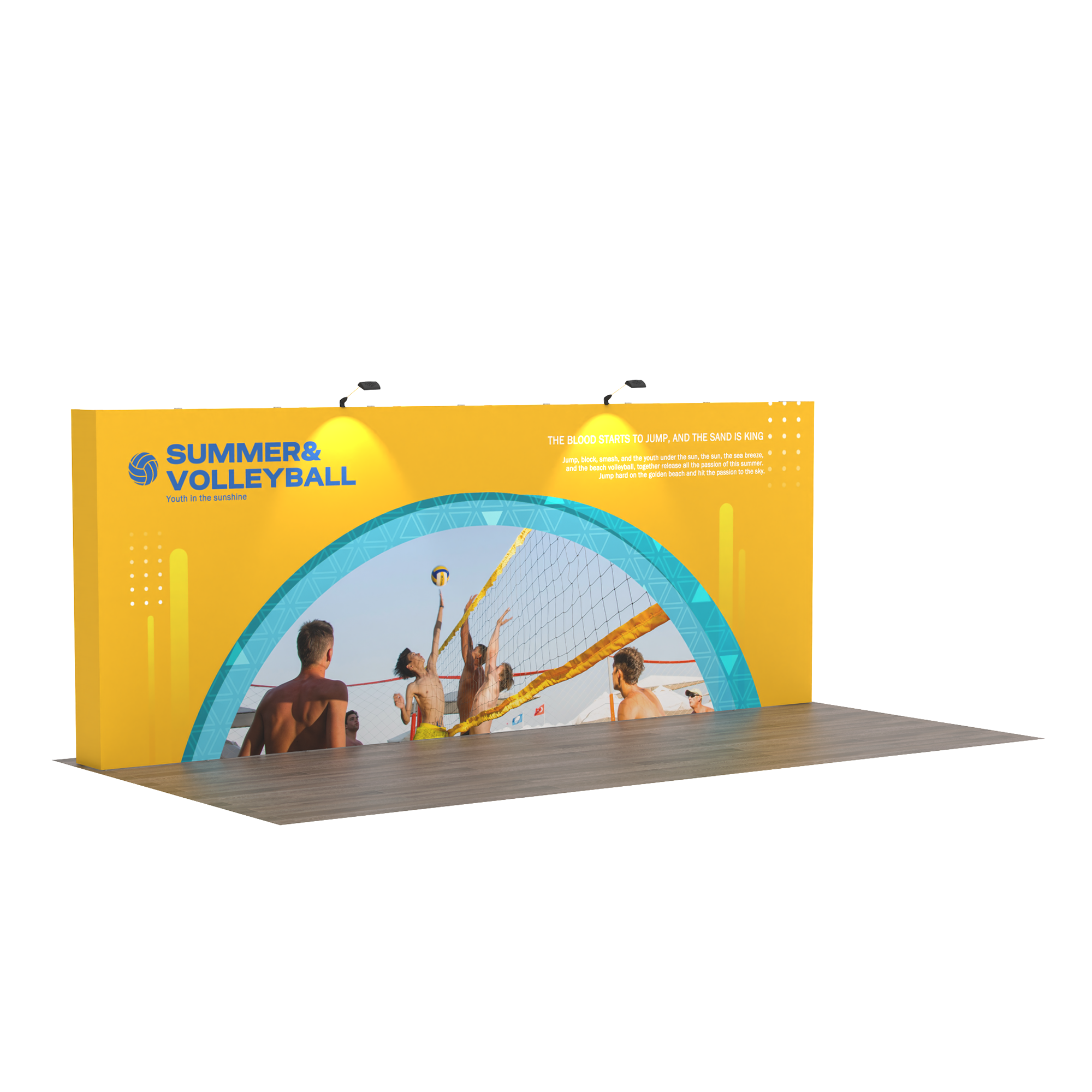 10x20 TensePop Trade Show Booth - Flat - QuickShowDisplay