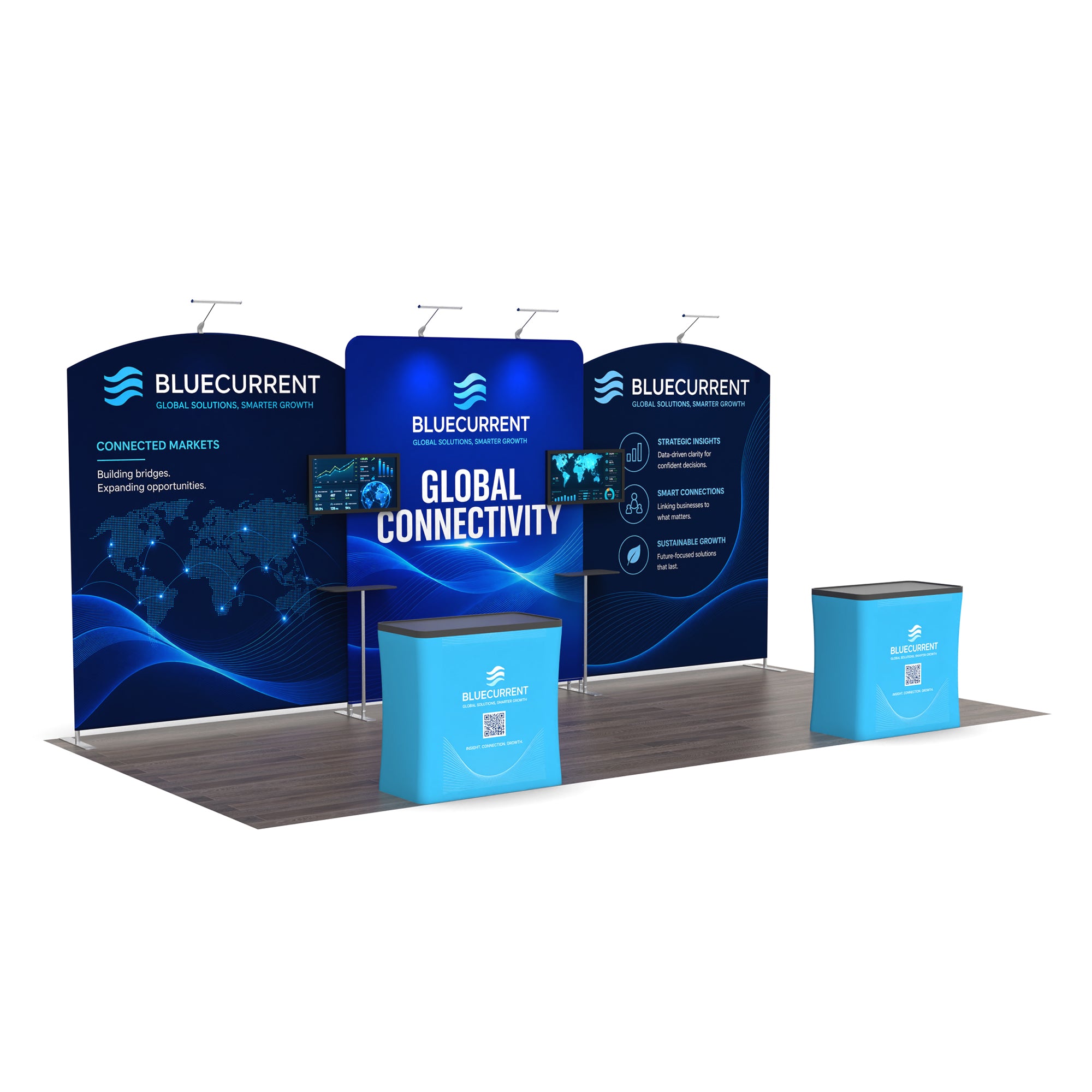 10x20 Media-Ready™ Modular Trade Show Booth Display C