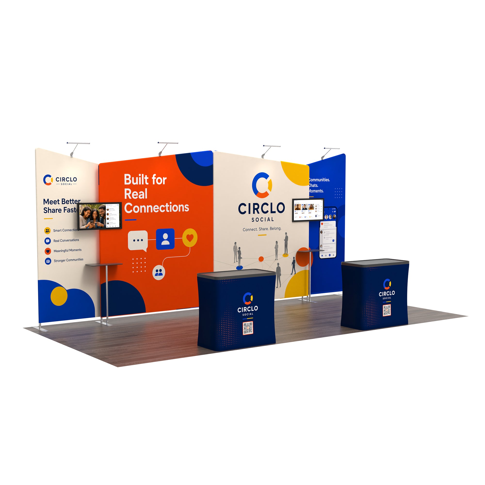 10x20 Media-Ready™ Modular Trade Show Booth Display D