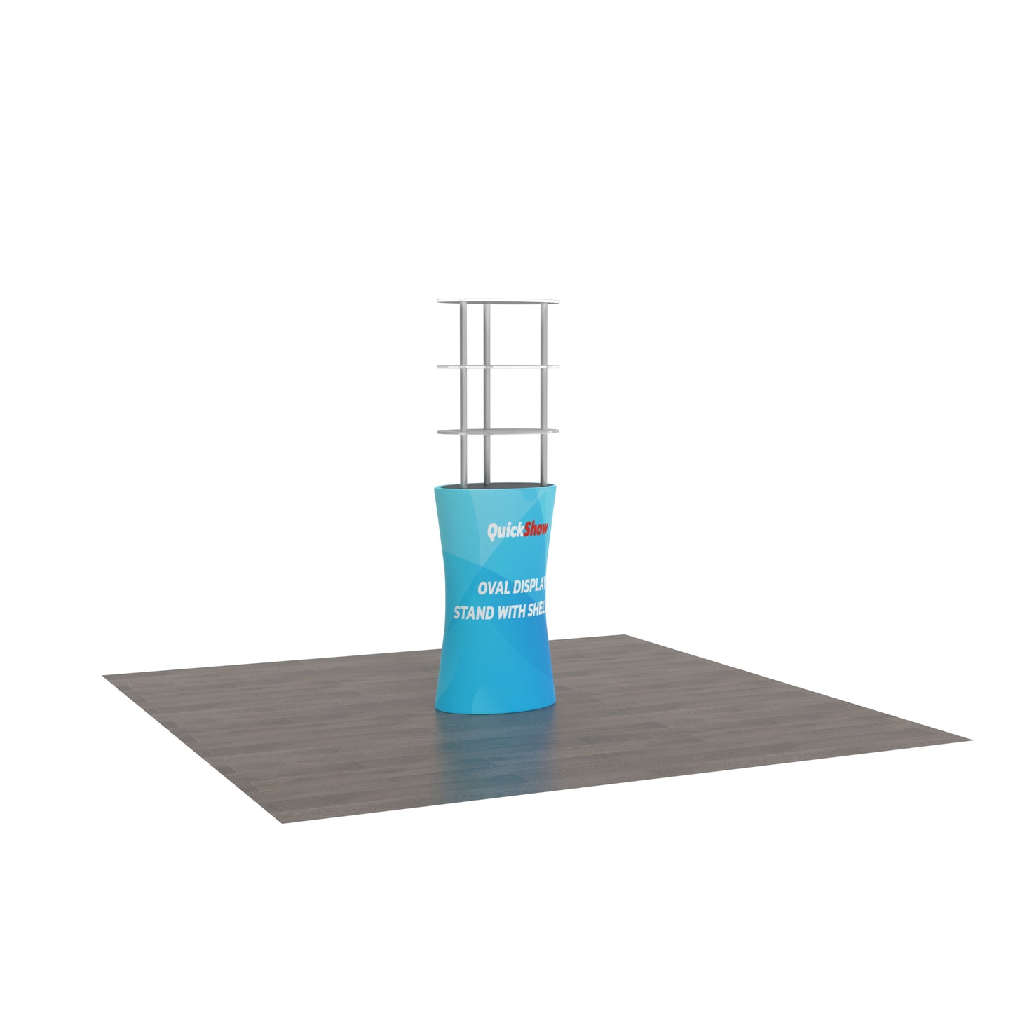 Oval Display Stand with Shelving