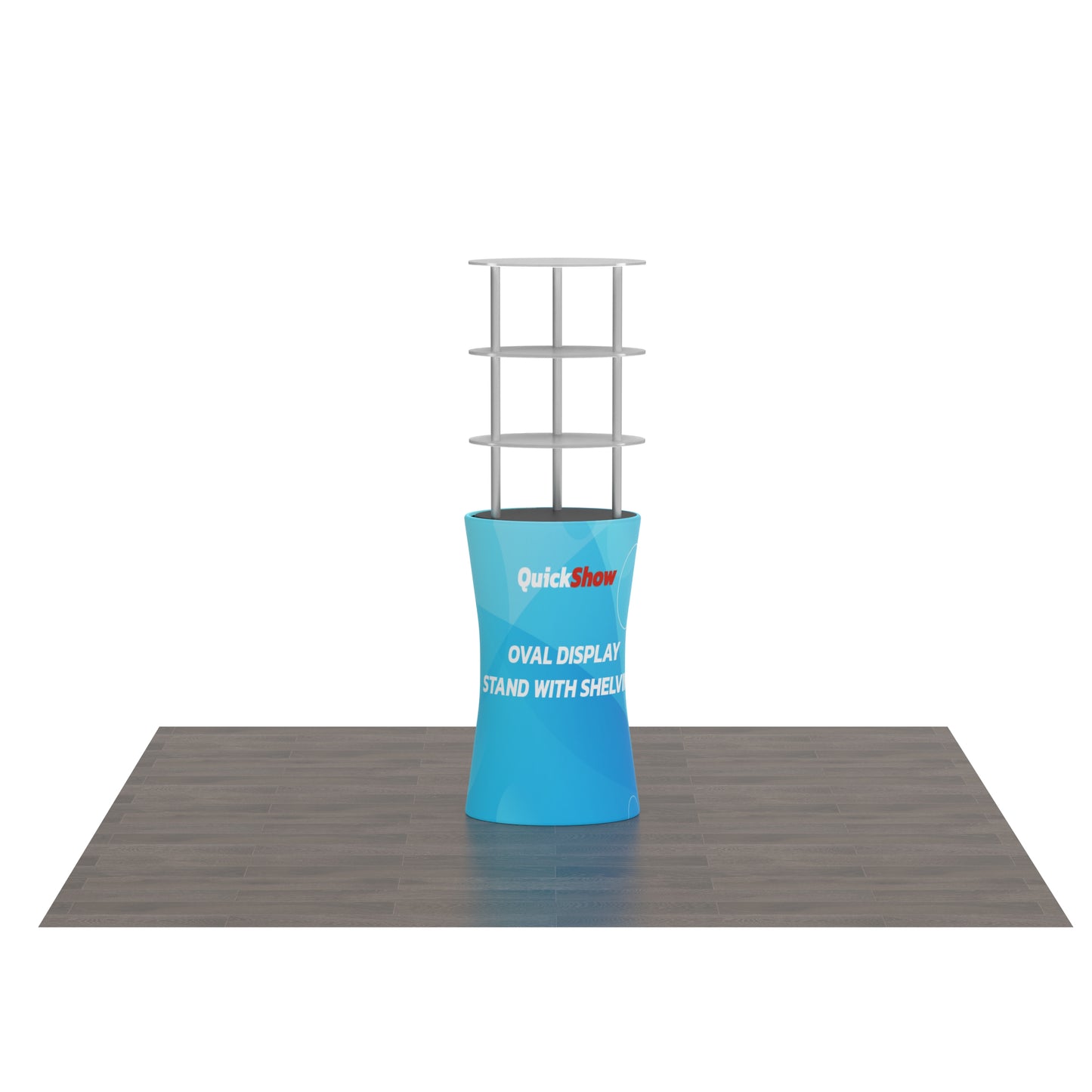 Oval Display Stand with Shelving