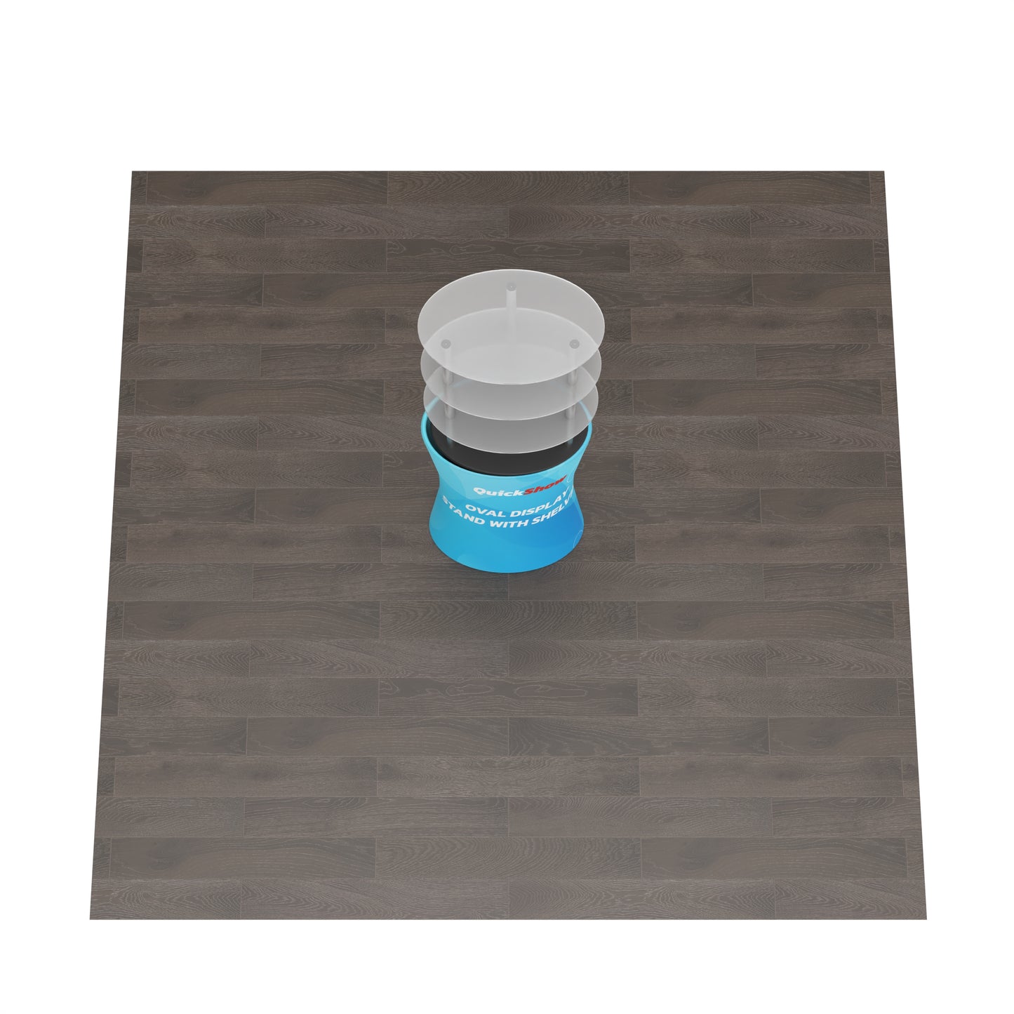 Oval Display Stand with Shelving