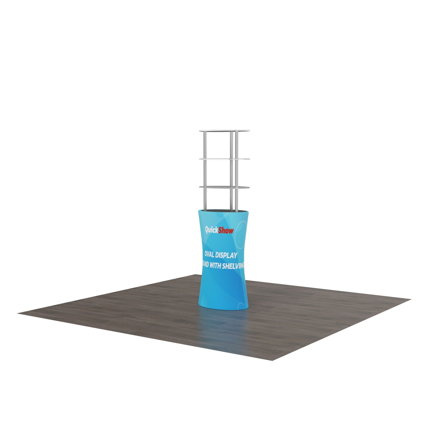 Oval Display Stand with Shelving