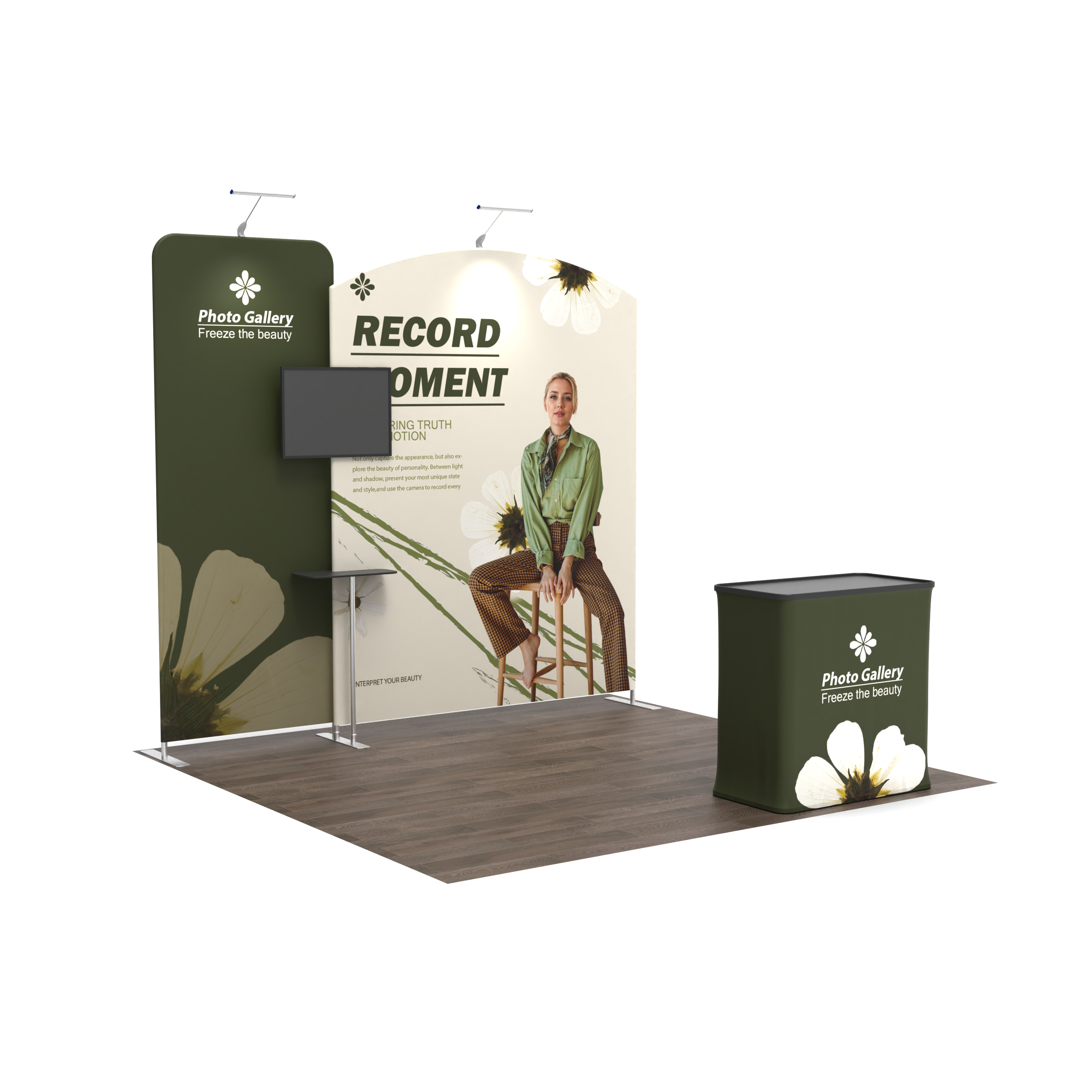 Modular 10x10 TenseFlex Media Trade Show Booth F - QuickShowDisplay