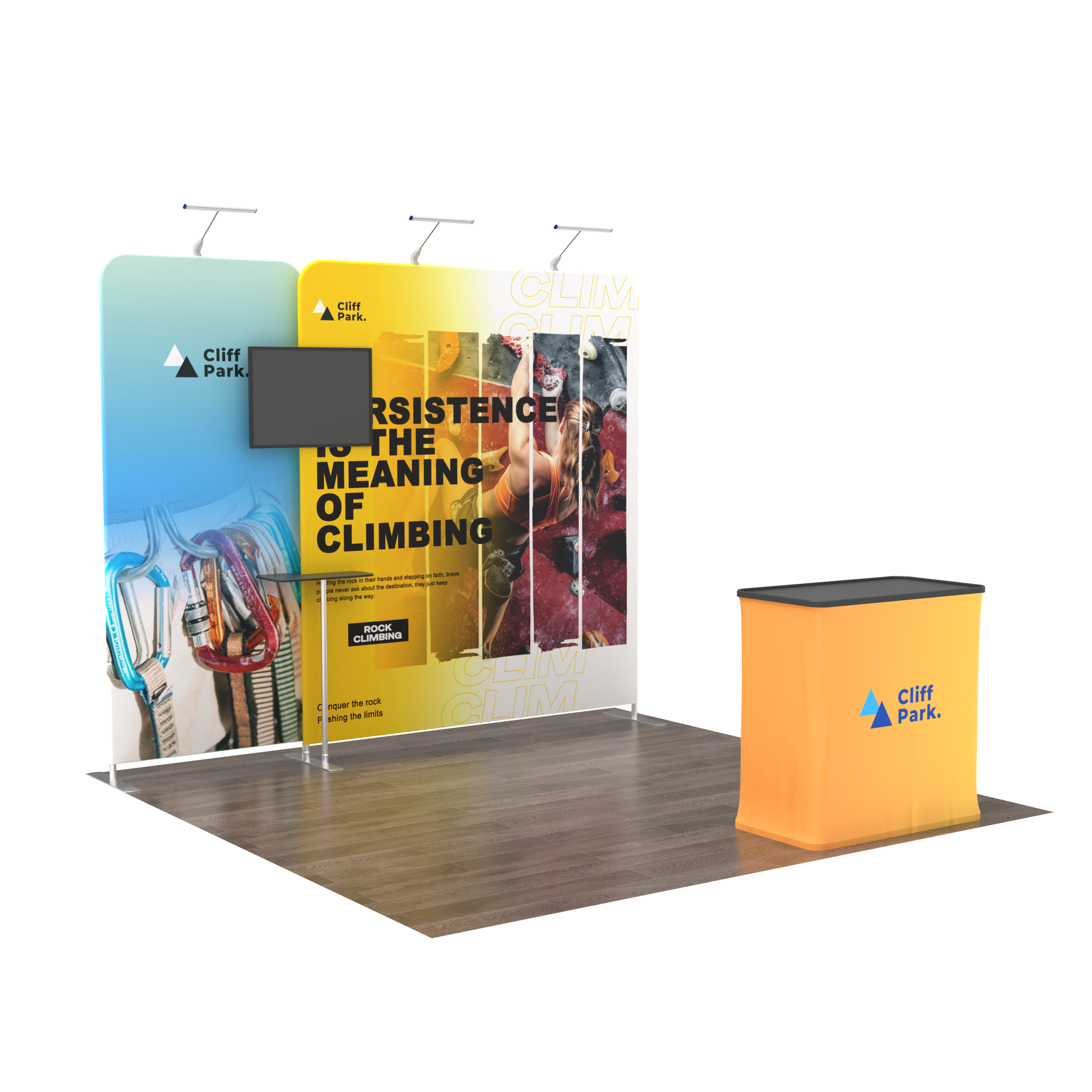 Modular 10x10 TenseFlex Media Trade Show Booth G - QuickShowDisplay