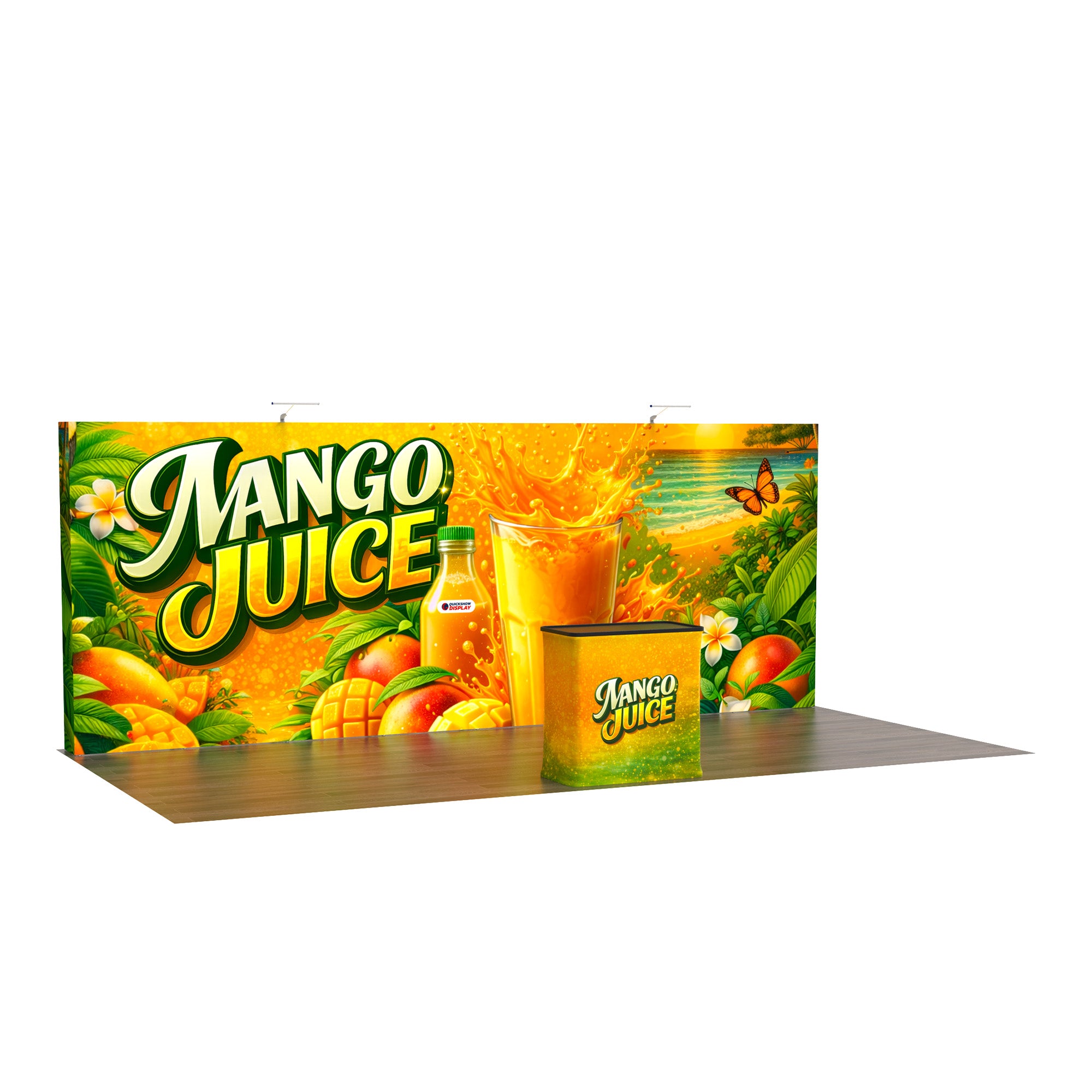 20ft TensePop™ Booth-Straight - QuickShowDisplay