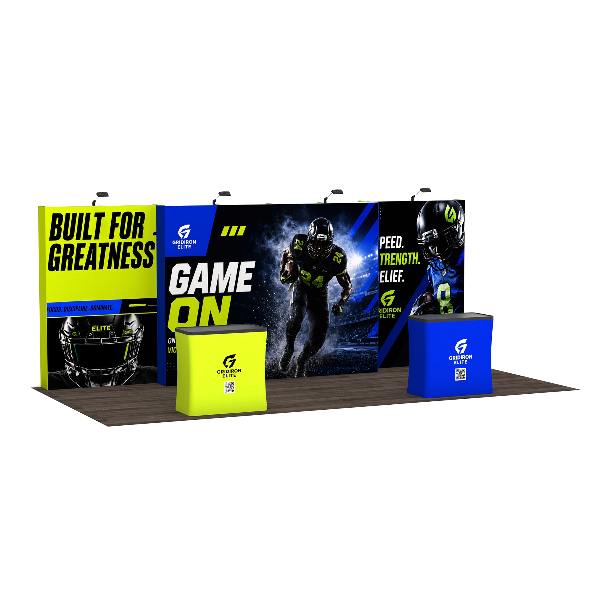 20ft TensePop™ Modular Pop-Up Trade Show Booth Display A - QuickShowDisplay
