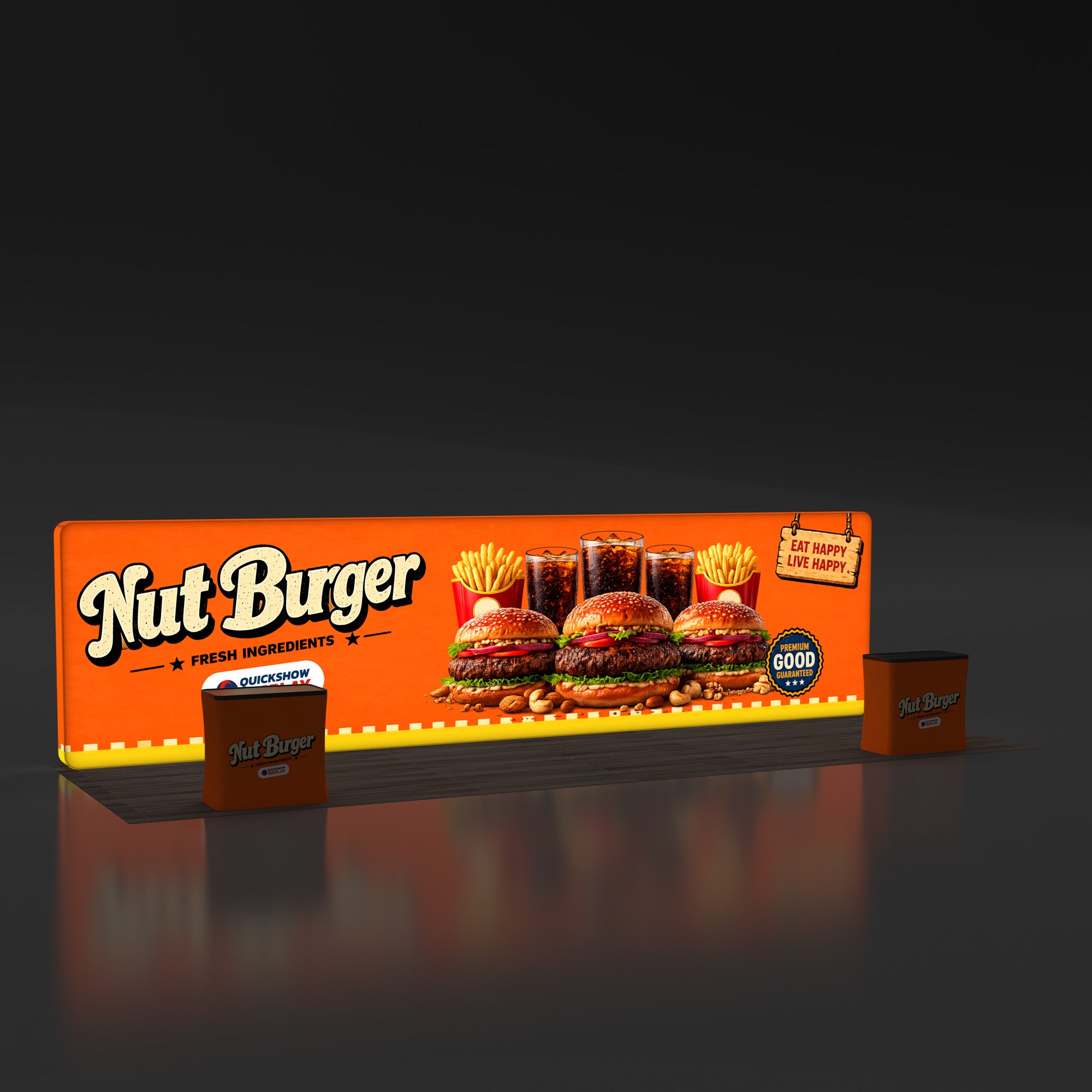30ft TenseLight™ Booth Kit A - QuickShowDisplay