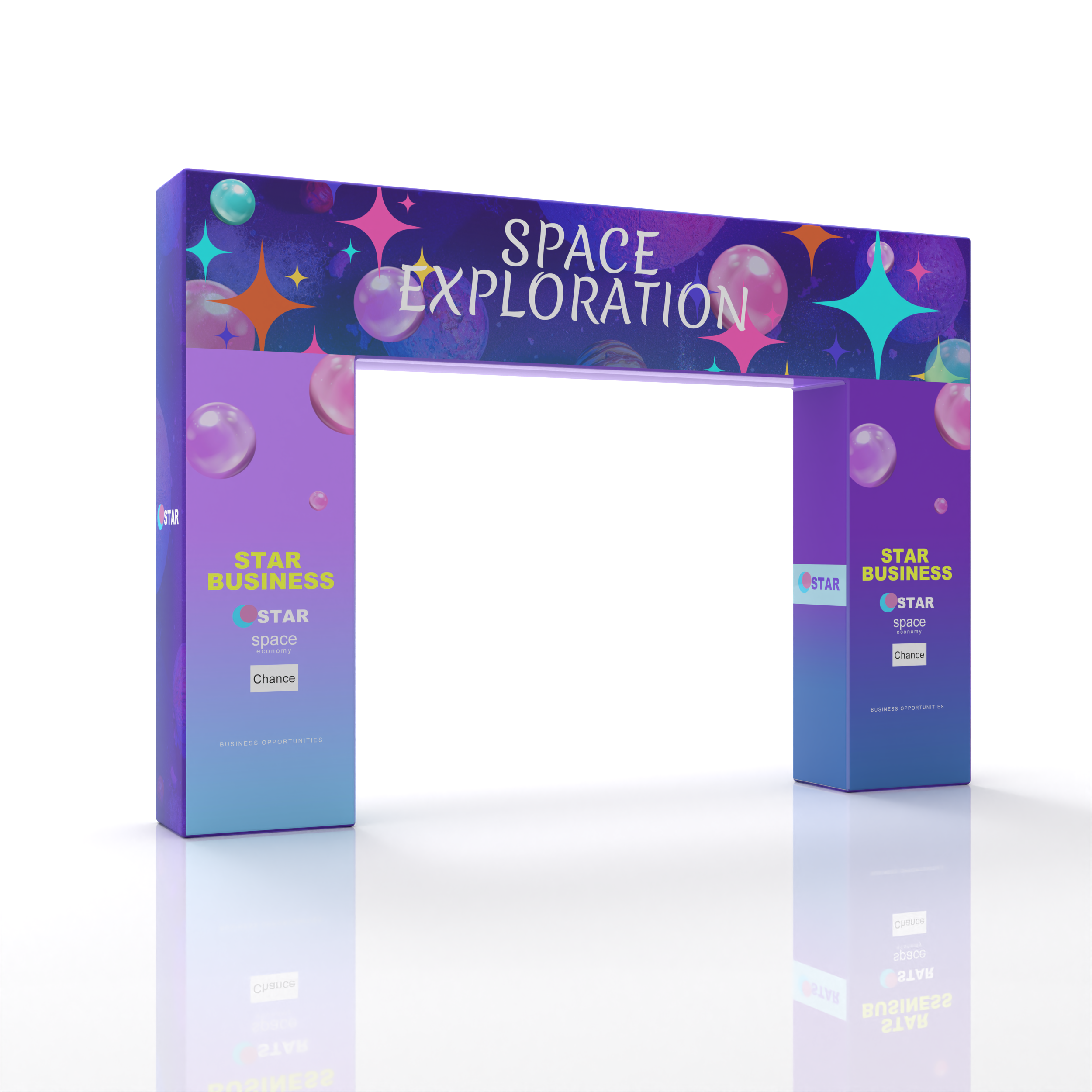 360 Brand Visibility Rectangle Trade Show Arch Display