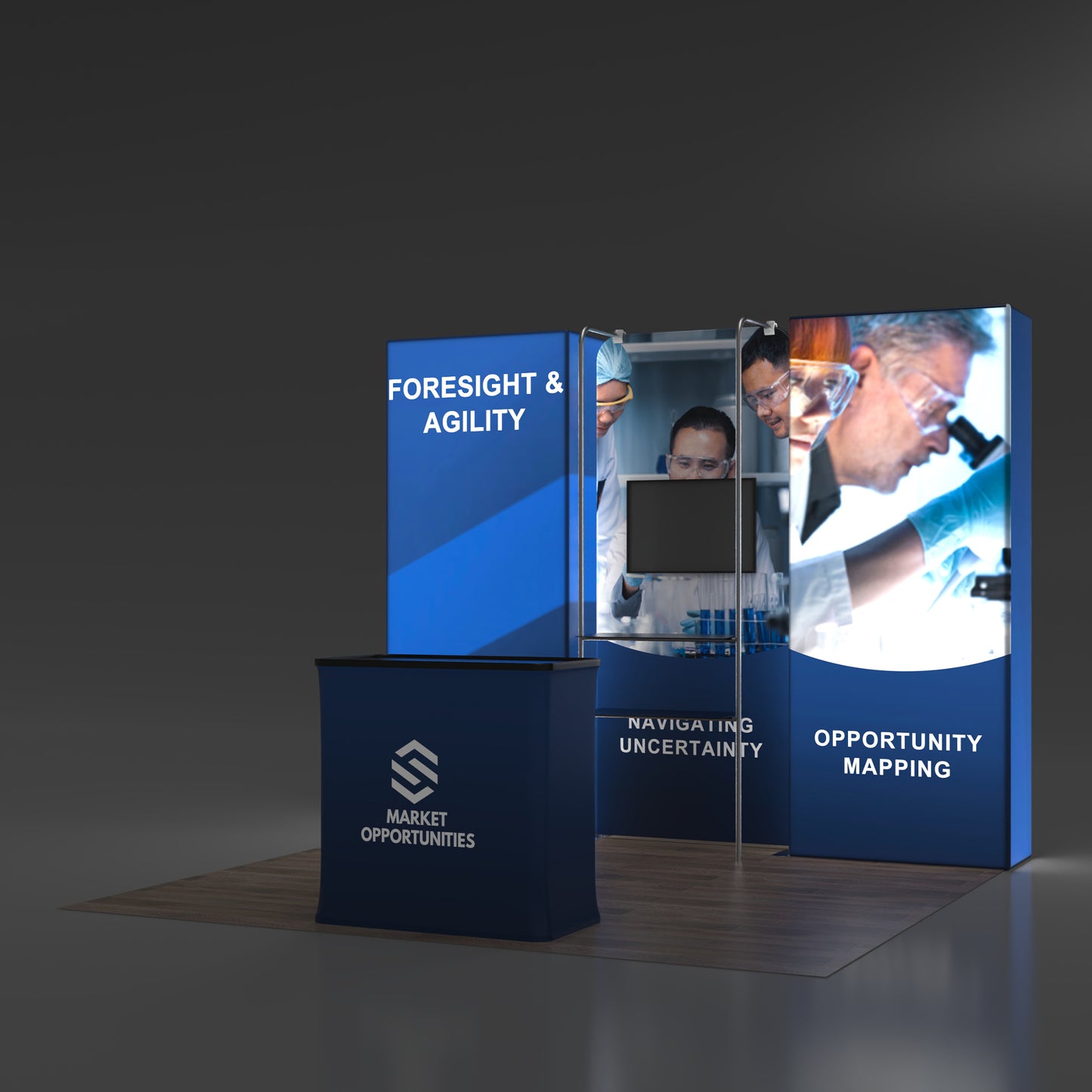 10x10 Backlit Trade Show Booth 09