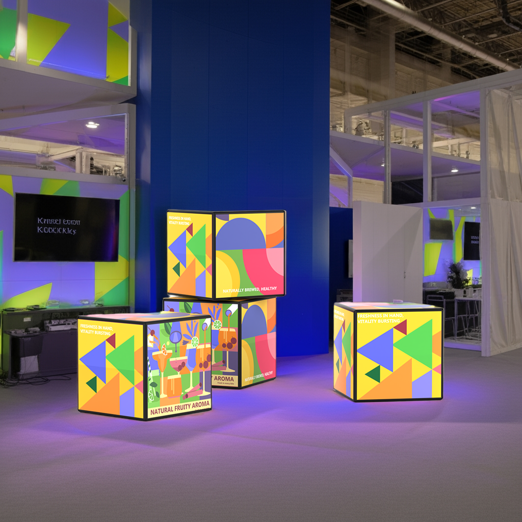 Backlit Stackable Cube Displays - 4