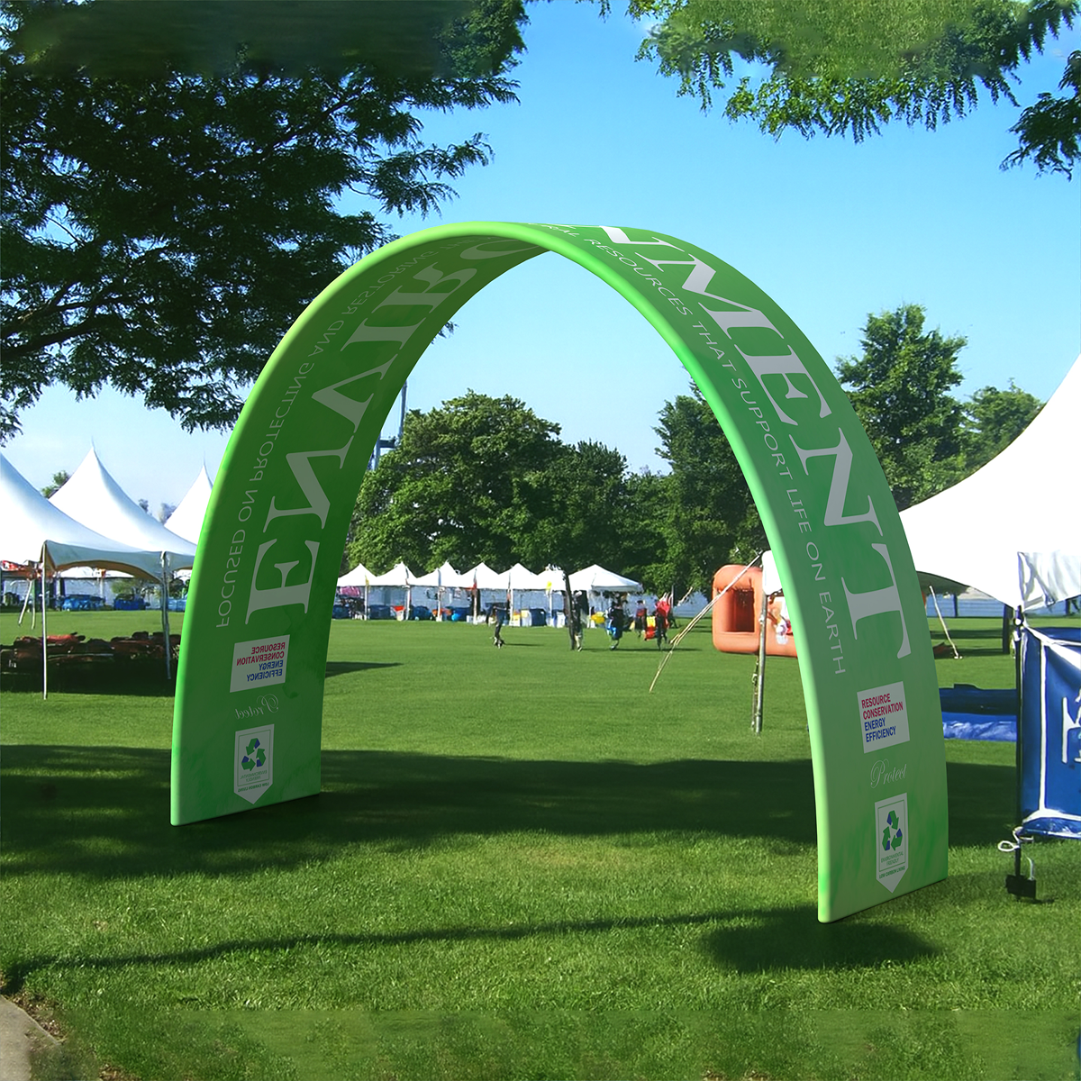 Custom Quick Setup Curve Archway Banner Stand Display - QuickShowDisplay