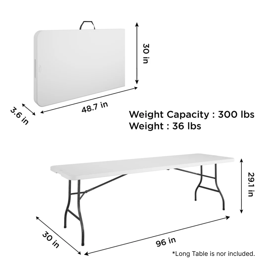 Custom 8ft Tablecloths - 4 Sided