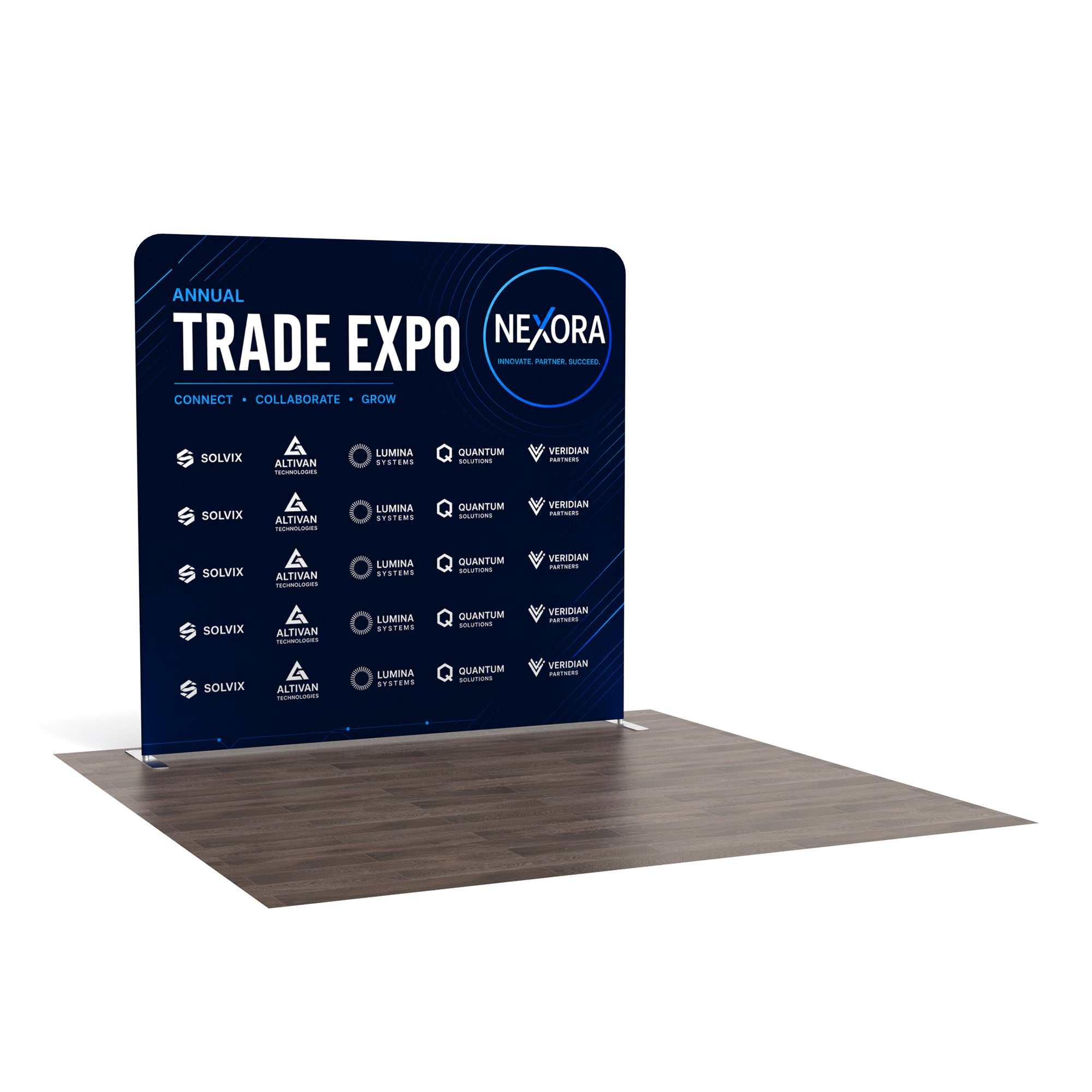 8ft TenseFlex™ Straight Fabric Backdrop Display - QuickShowDisplay