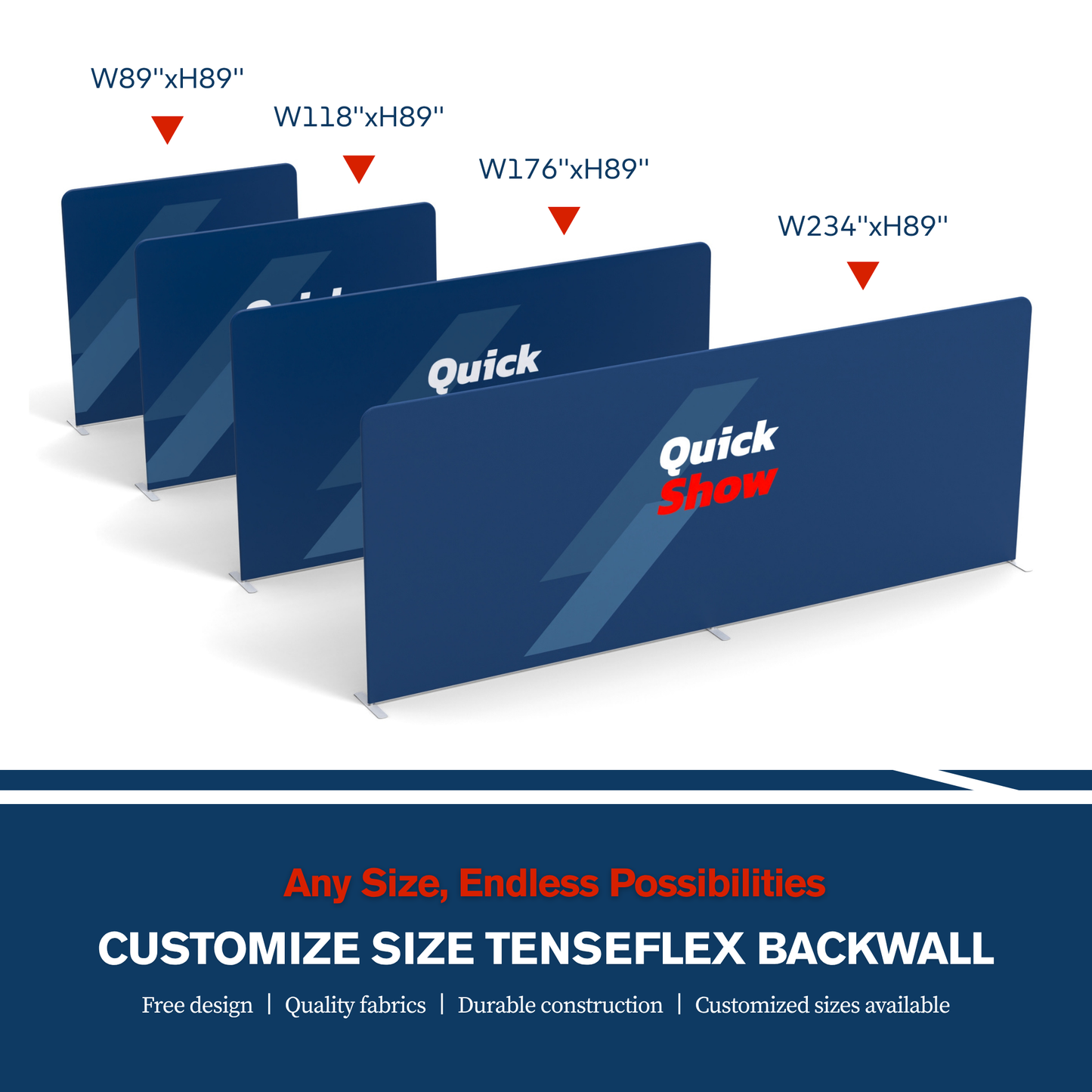 Custom Size Tension Fabric Backdrop Display